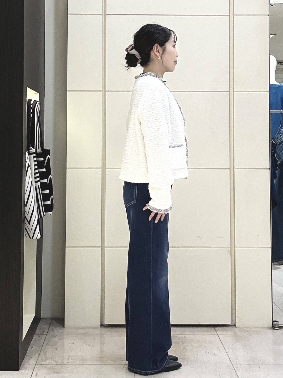 mori.さんの「UNTITLED｜【ジャケットライク/秋羽織り】ファンシーヤーンツイードニットカーディガン」を使ったコーディネート