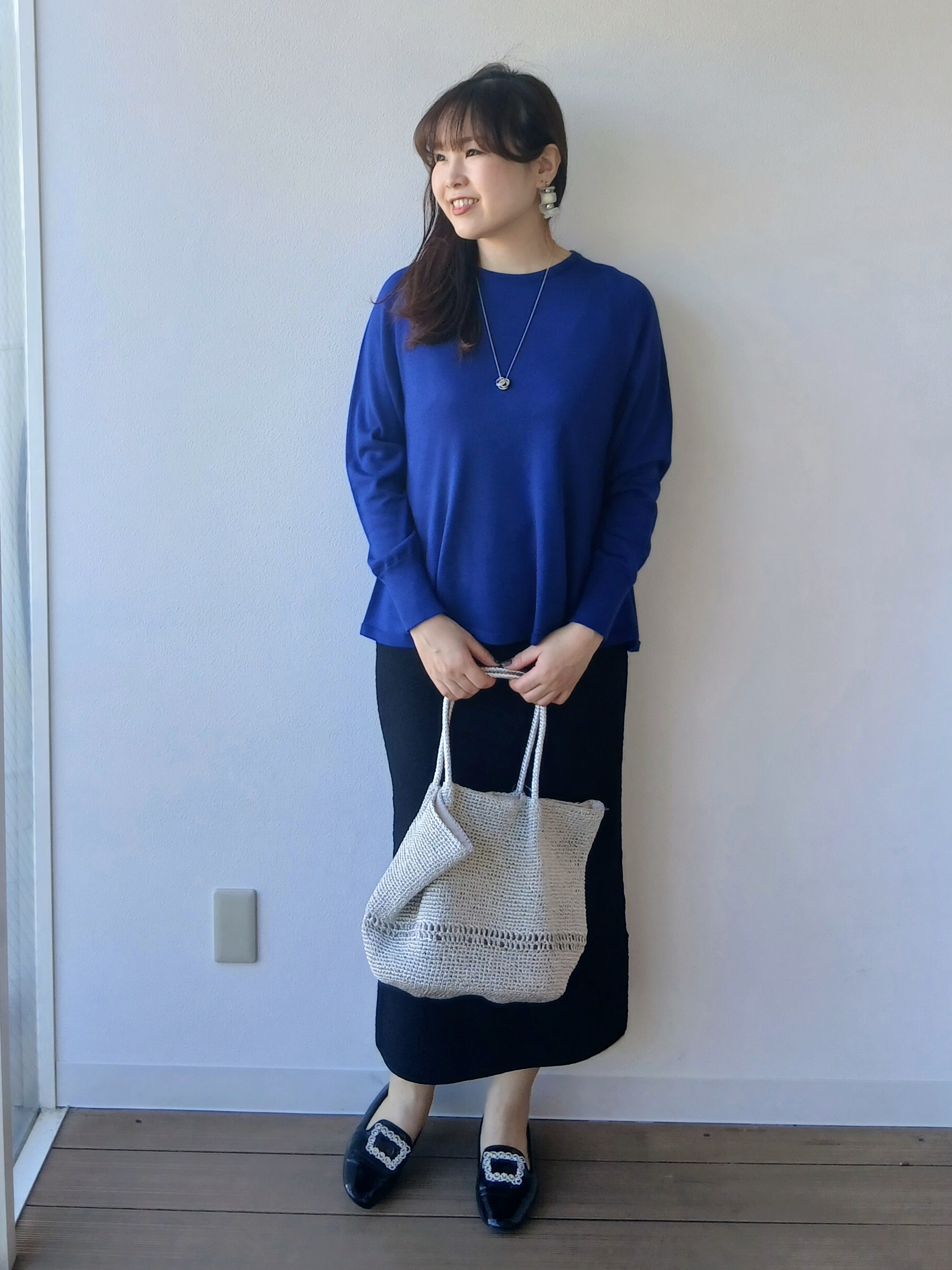 なみきさんの「UNTITLED｜【きれいに体型カバー/8色展開】Aラインシルエットニットプルオーバー」を使ったコーディネート