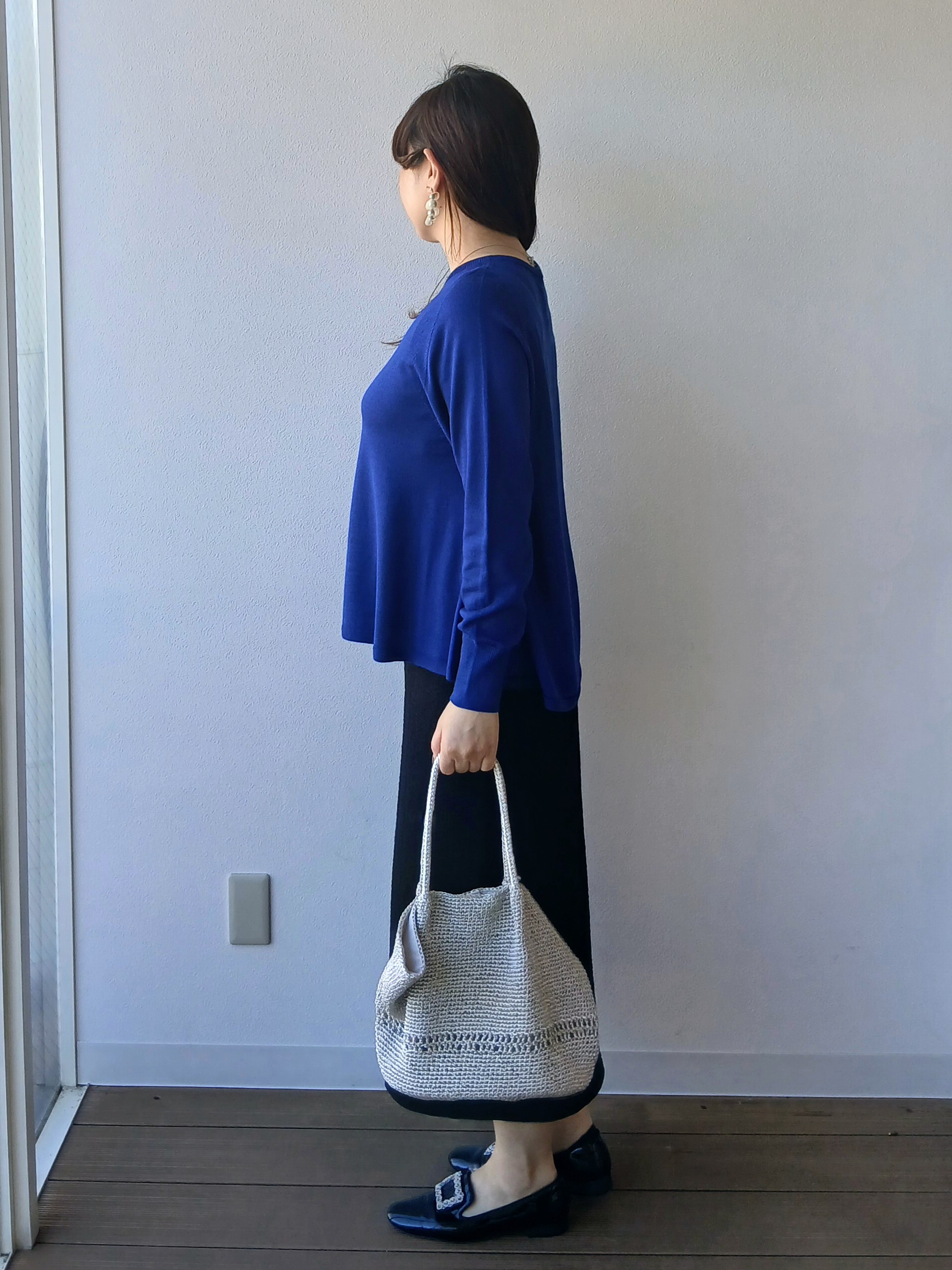 なみきさんの「UNTITLED｜【きれいに体型カバー/8色展開】Aラインシルエットニットプルオーバー」を使ったコーディネート