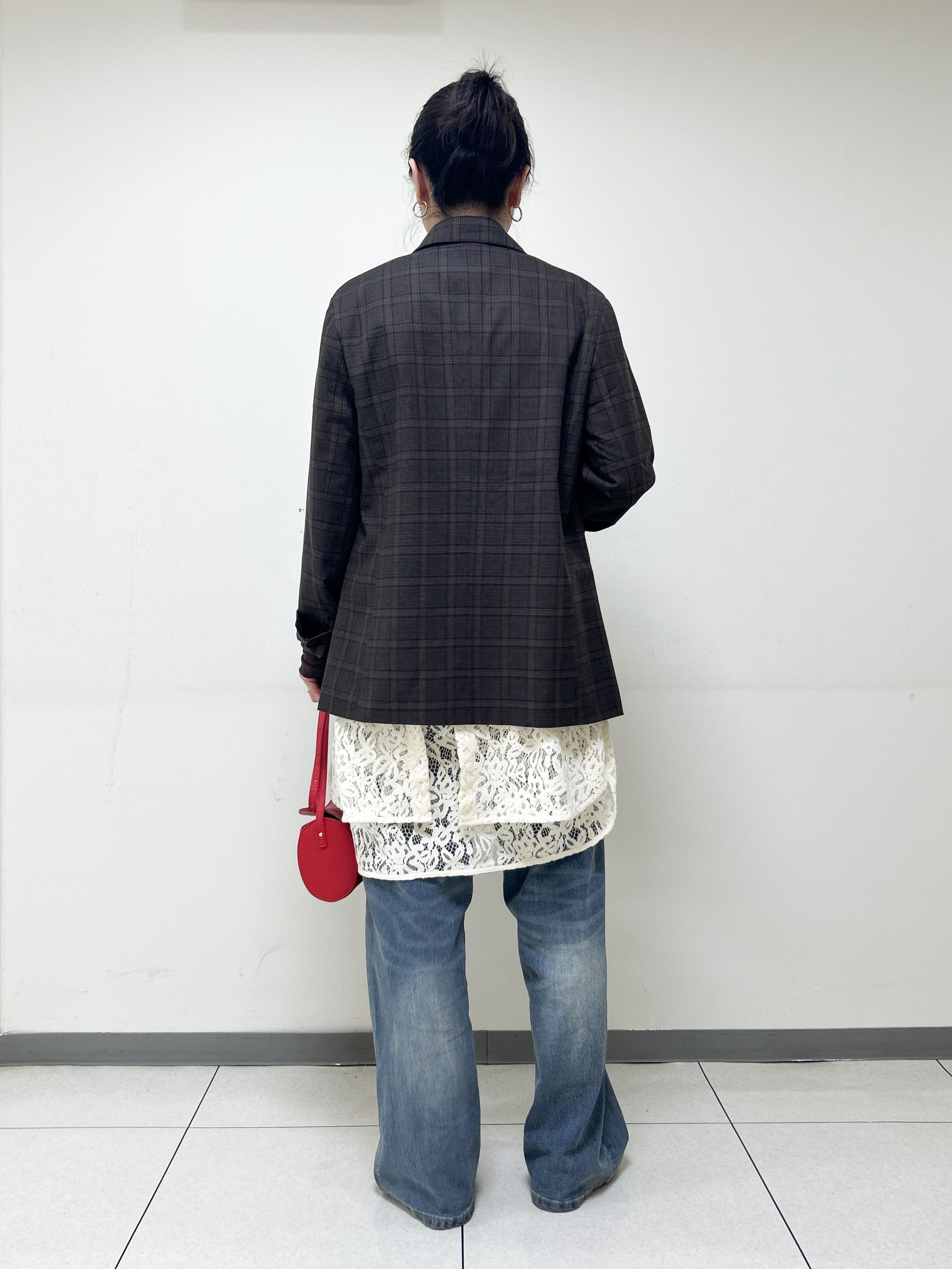 Kaiさんの「Dessin｜【セットアップ可/洗える】先染ウールライクチェック ダブルジャケット」を使ったコーディネート