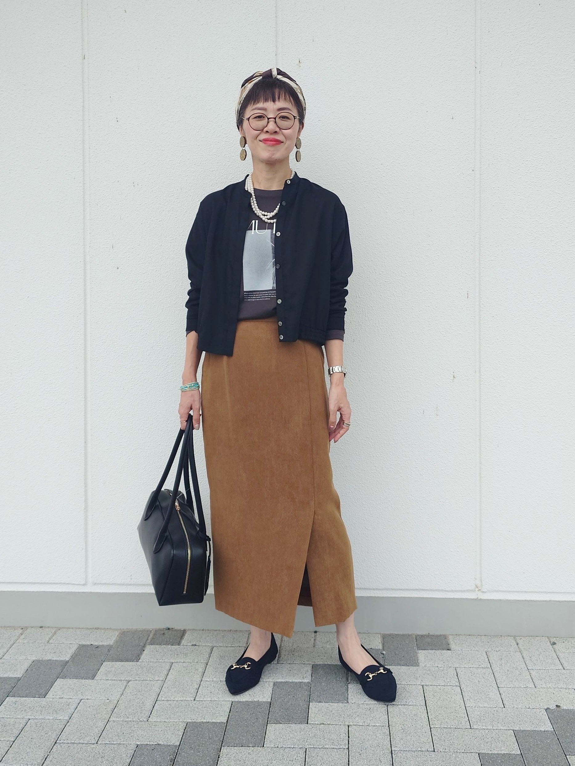 MUTSUKOさんの「UNTITLED｜【セットアップ可/秋羽織り】メランジツイルシャツ」を使ったコーディネート