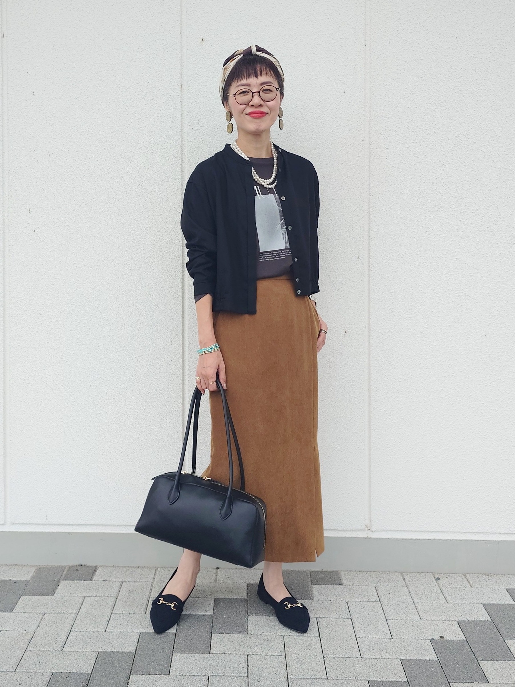 MUTSUKOさんの「UNTITLED｜【セットアップ可/秋羽織り】メランジツイルシャツ」を使ったコーディネート