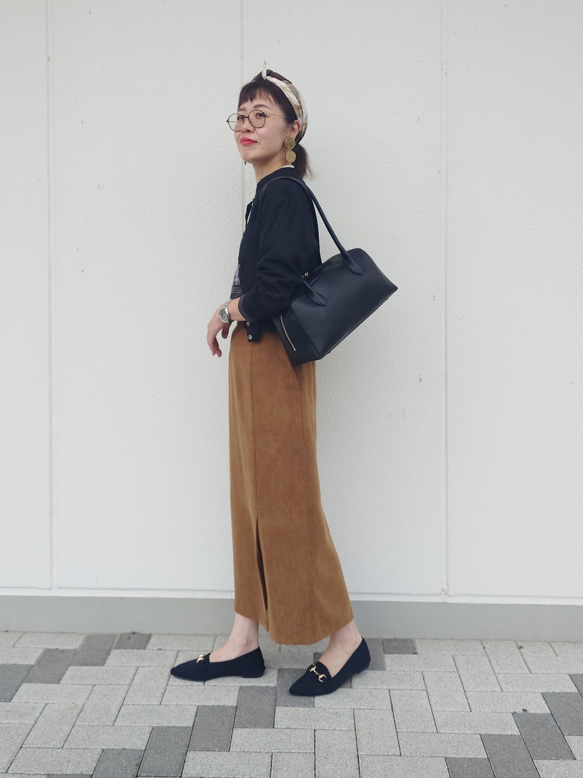 MUTSUKOさんの「UNTITLED｜【セットアップ可/秋羽織り】メランジツイルシャツ」を使ったコーディネート