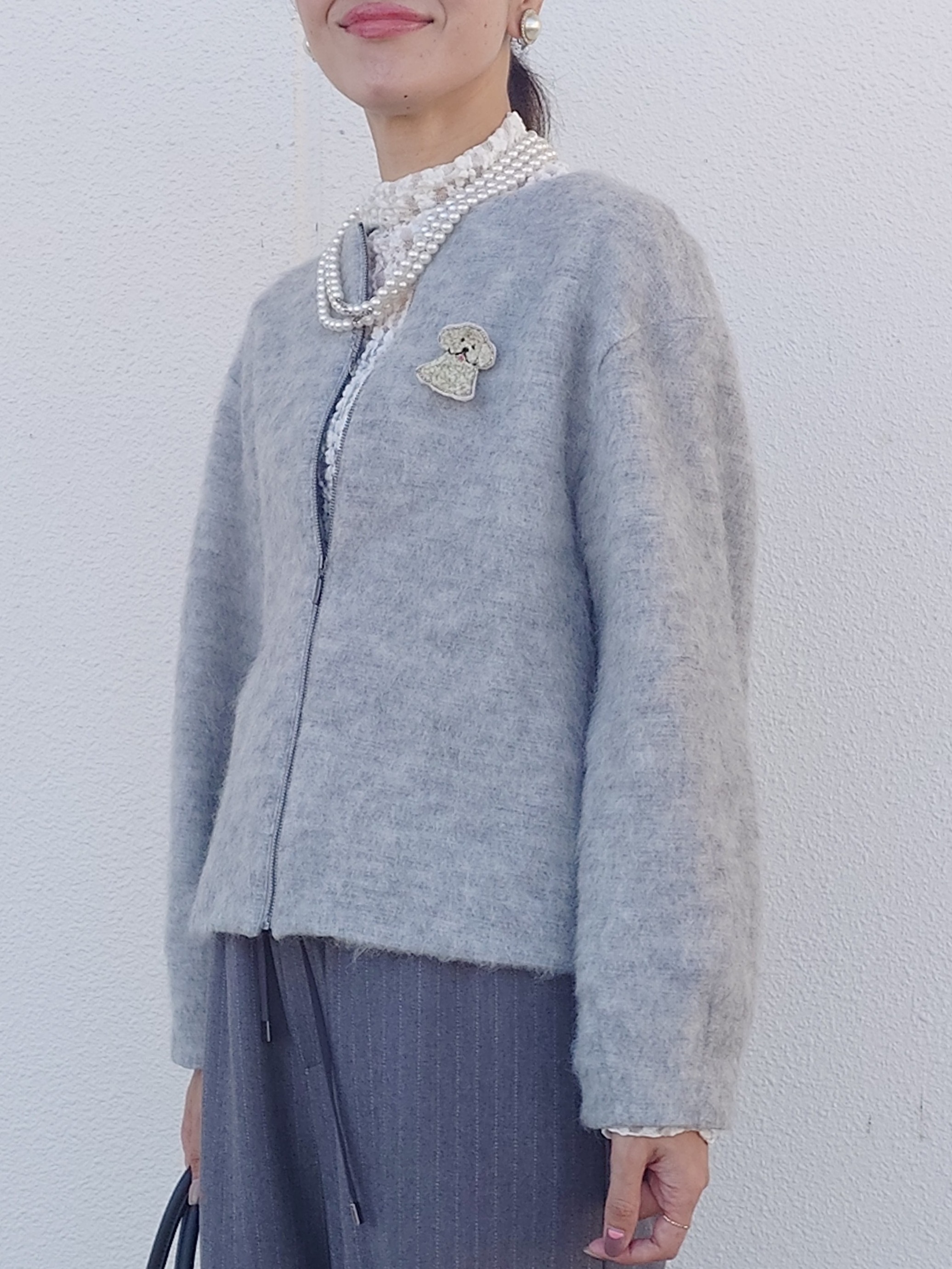 MUTSUKOさんの「UNTITLED｜【重ね着レイヤード】レースハイネックトップス」を使ったコーディネート