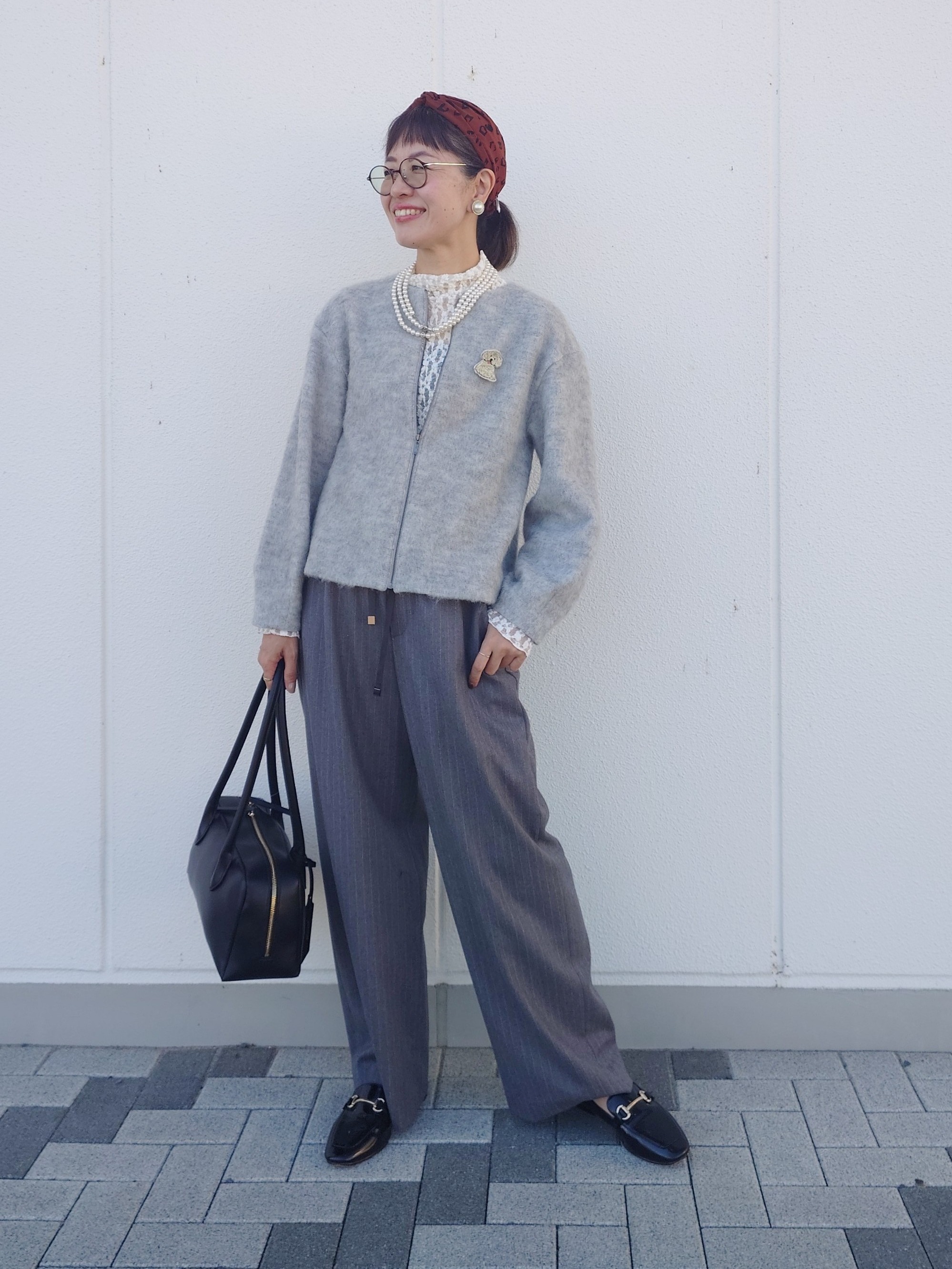 MUTSUKOさんの「UNTITLED｜【重ね着レイヤード】レースハイネックトップス」を使ったコーディネート
