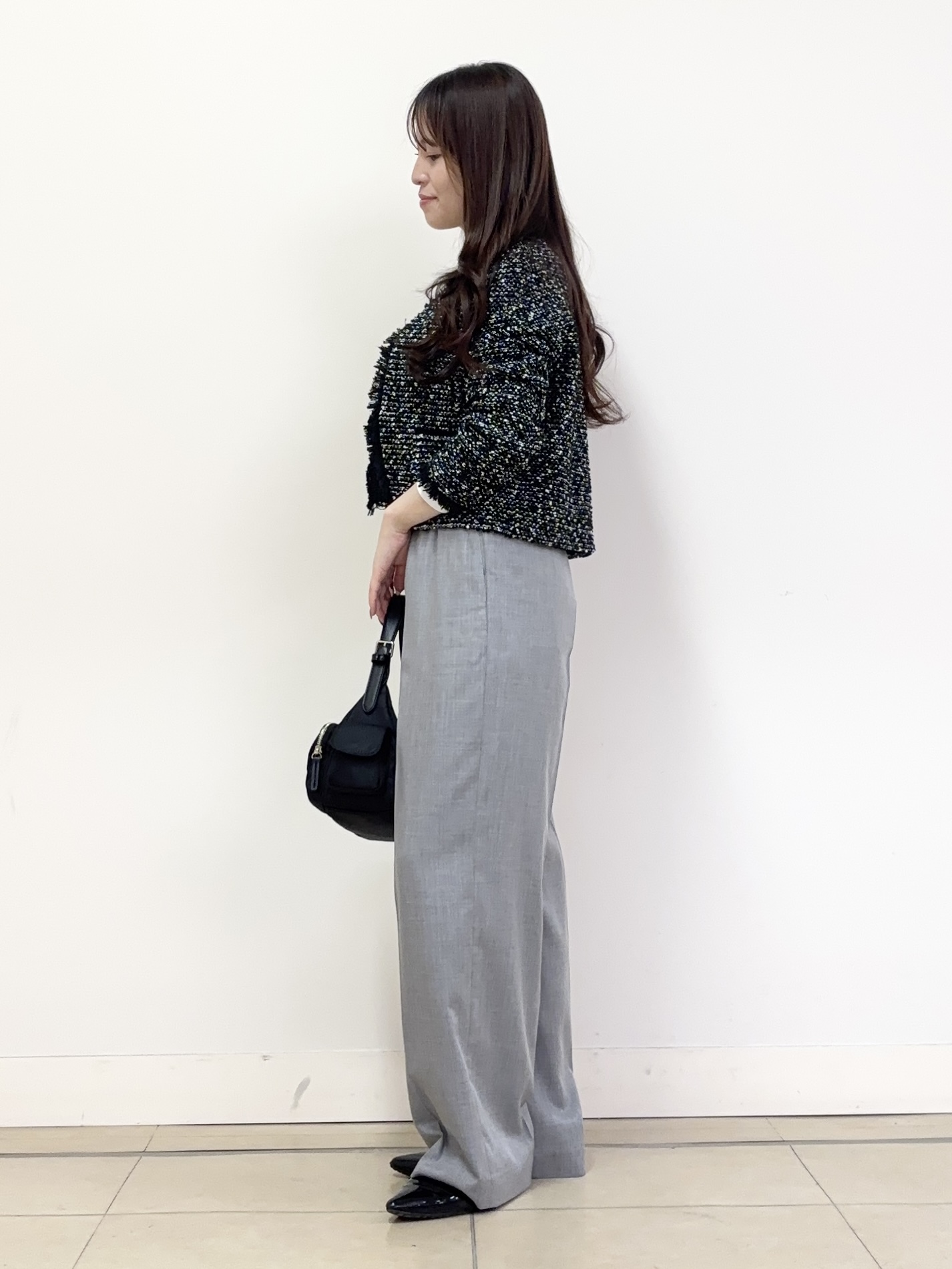 あやかさんの「UNTITLED｜【ジャケットライク/秋羽織り】ファンシーヤーンツイードニットカーディガン」を使ったコーディネート