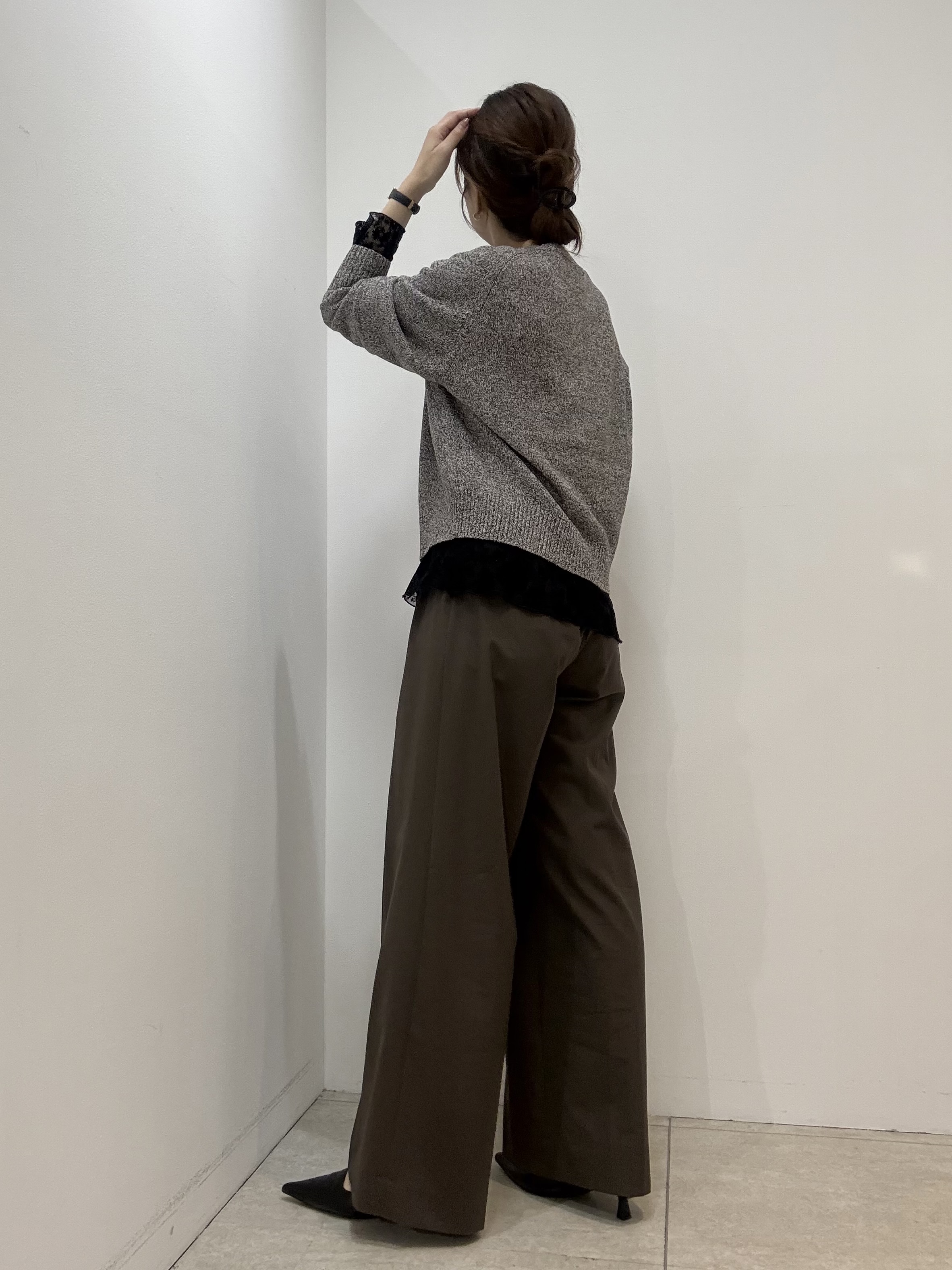 かなえさんの「UNTITLED｜【アンサンブル可/秋羽織り】杢調ジップカーディガン」を使ったコーディネート