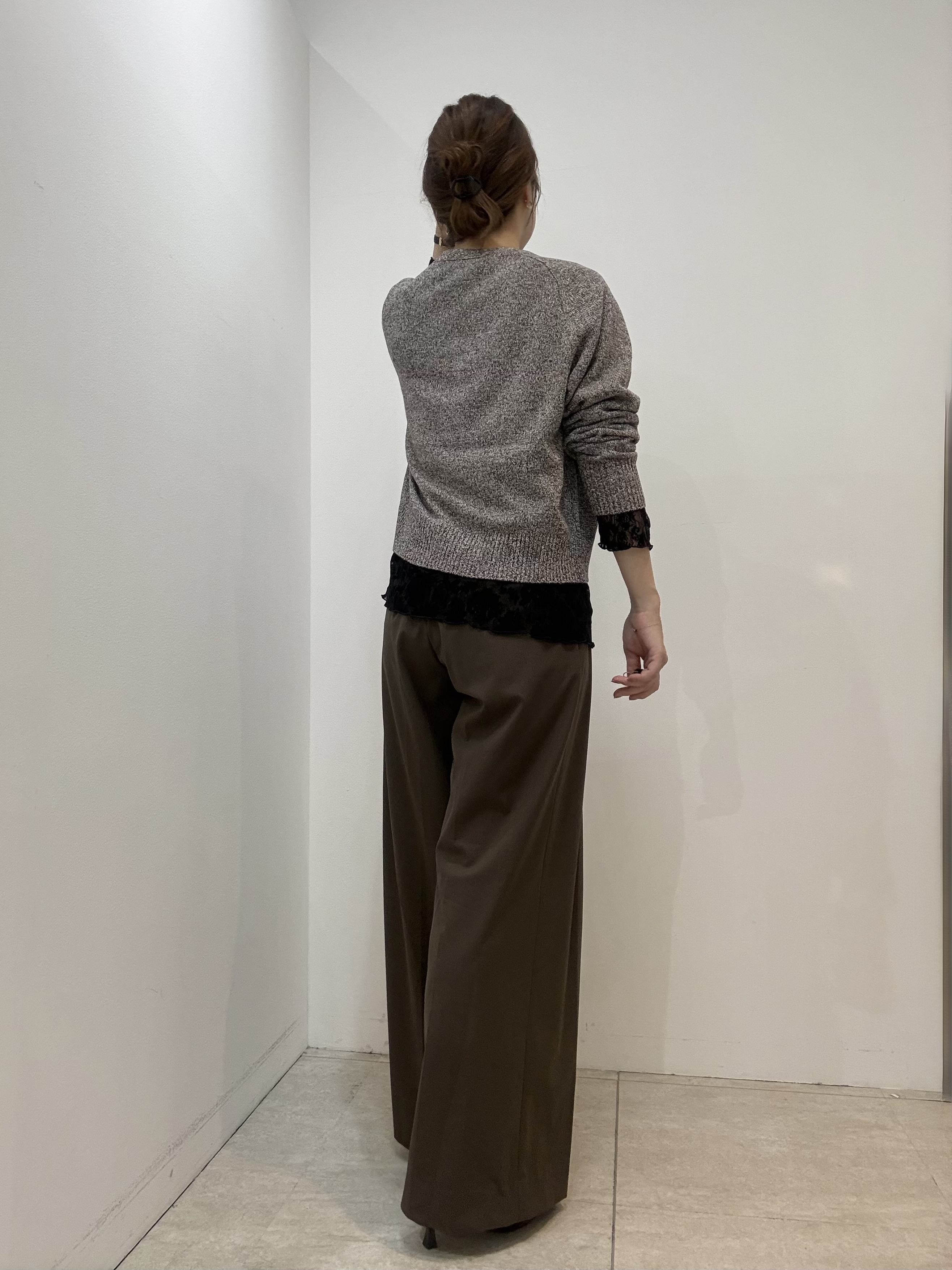 かなえさんの「UNTITLED｜【アンサンブル可/秋羽織り】杢調ジップカーディガン」を使ったコーディネート