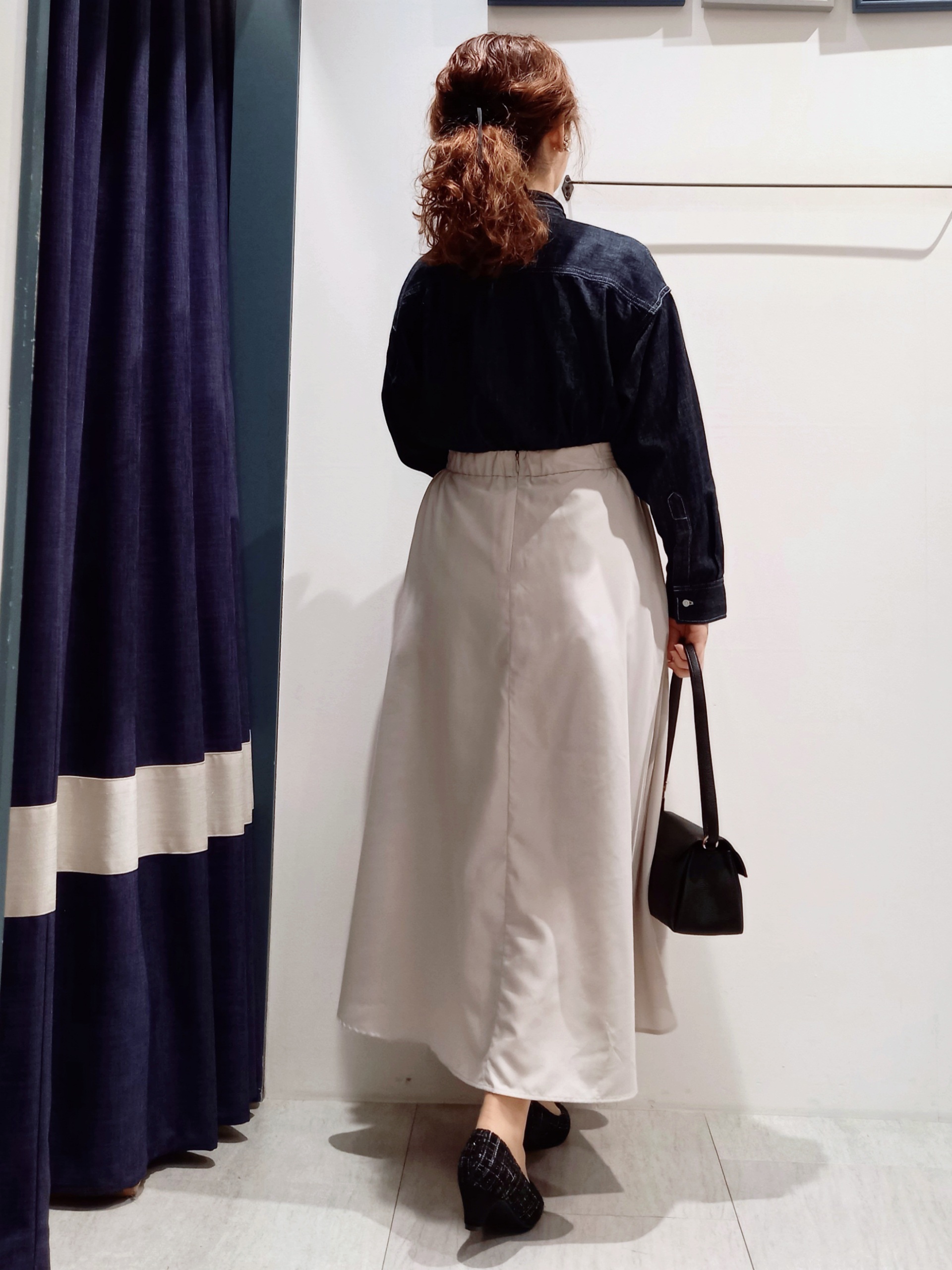 miiさんの「grove｜【Lee&times;grove別注】DENIM BOWTIE SHIRTS」を使ったコーディネート