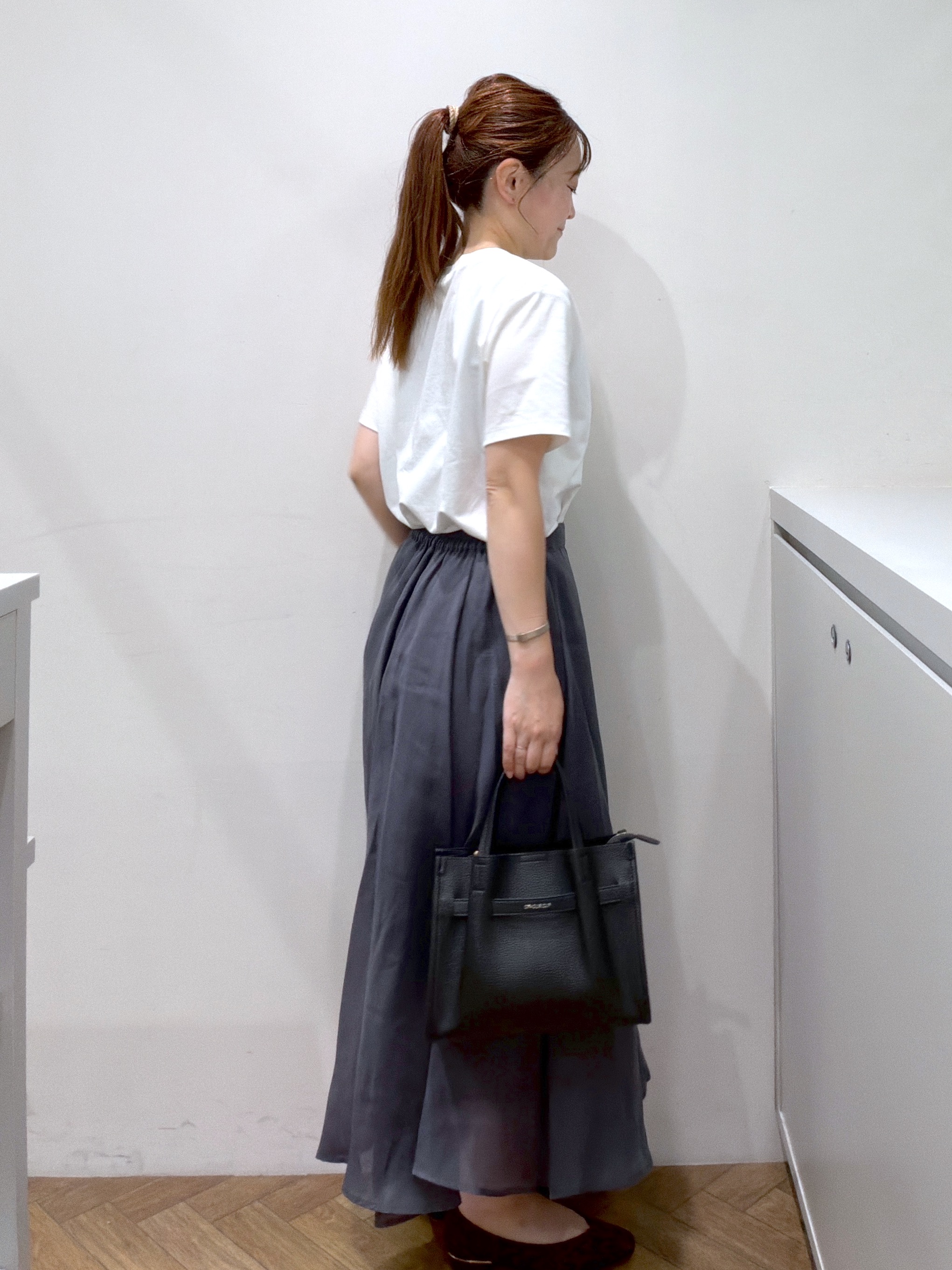 Junさんの「index｜【UV】フラワープリントTシャツ≪洗濯機OK／接触冷感≫」を使ったコーディネート