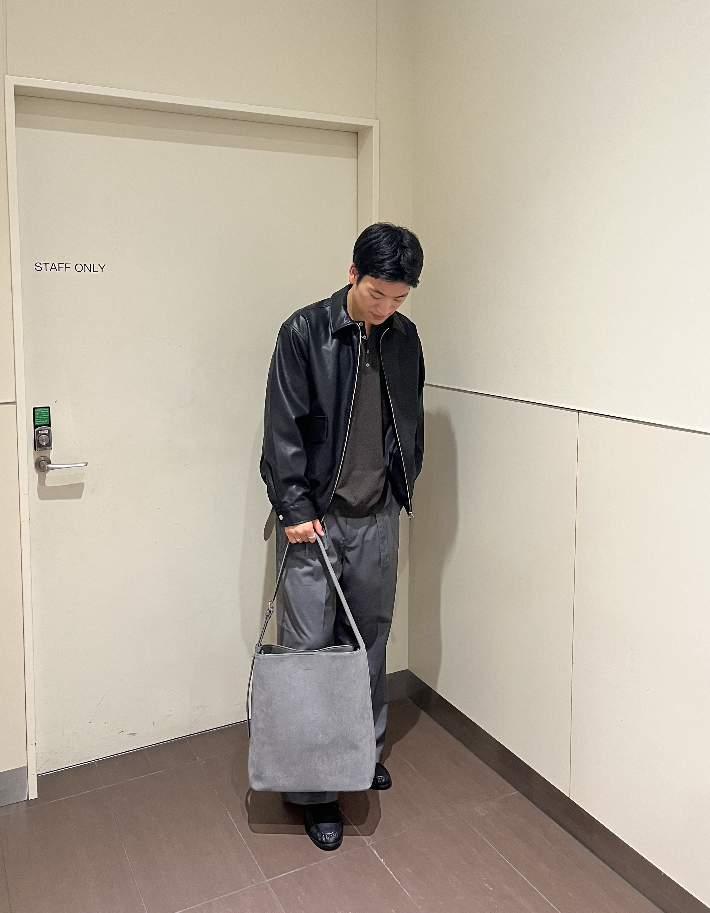 RITSUKIさんの「tk.TAKEO KIKUCHI｜レザー調フライトジャケット」を使ったコーディネート