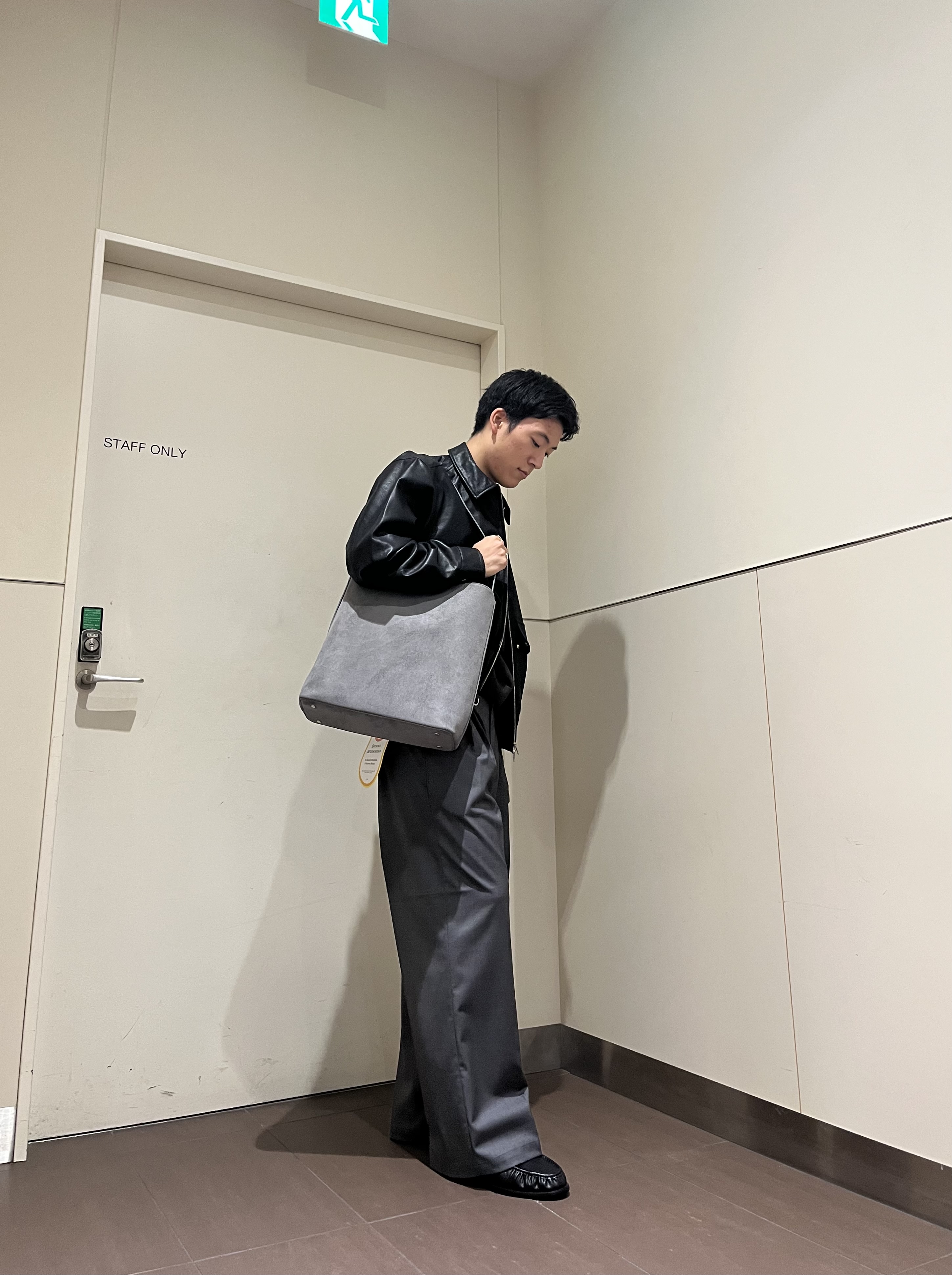 RITSUKIさんの「tk.TAKEO KIKUCHI｜レザー調フライトジャケット」を使ったコーディネート