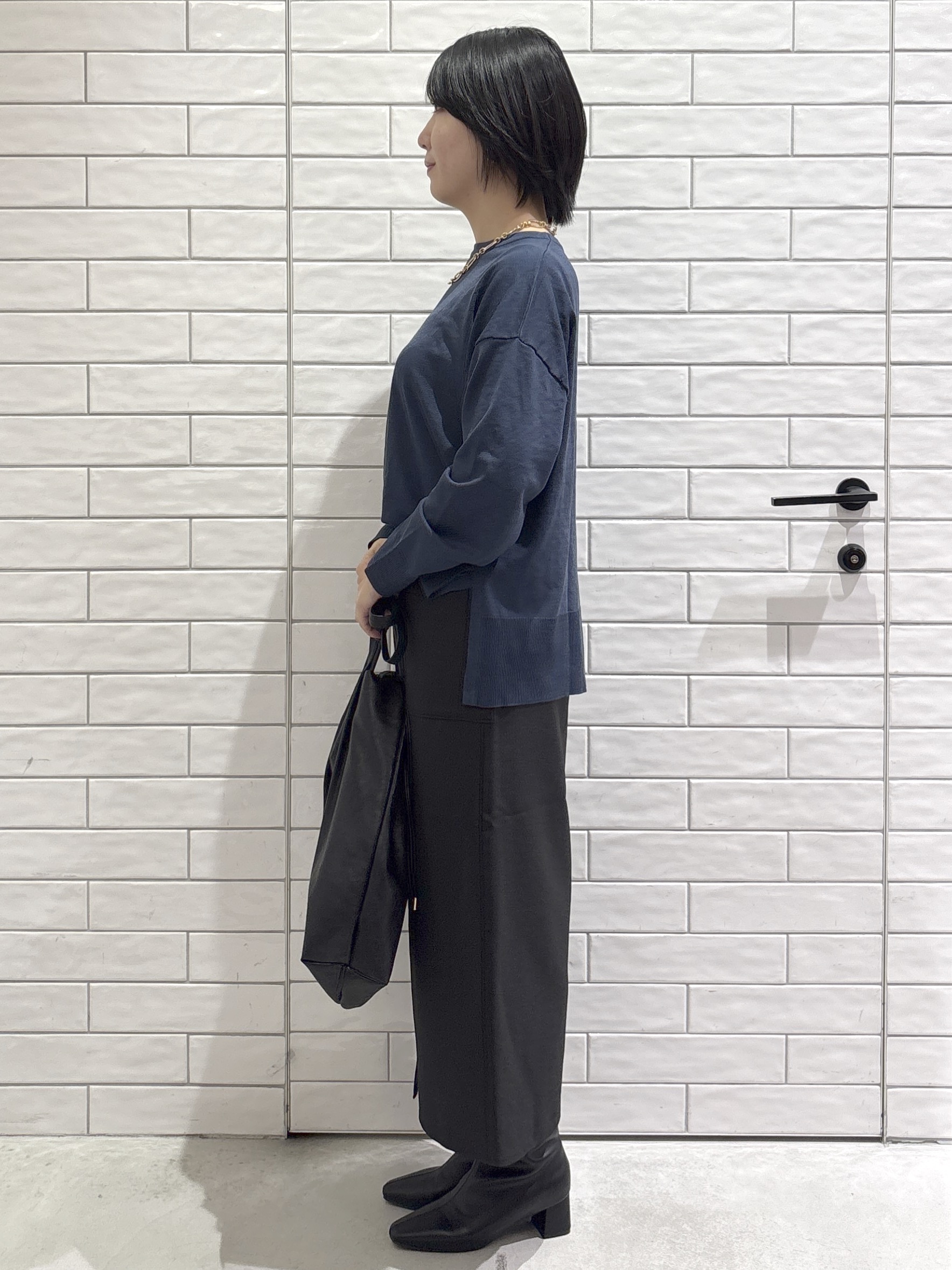 ayumiさんの「OPAQUE.CLIP｜リラクシークルーニット【洗濯機OK】」を使ったコーディネート