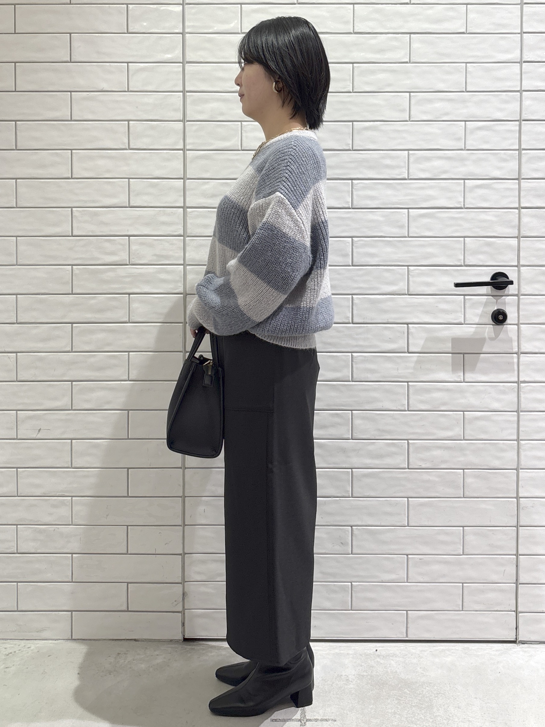 ayumiさんの「OPAQUE.CLIP｜ワイドボーダーニット【洗濯機OK】」を使ったコーディネート