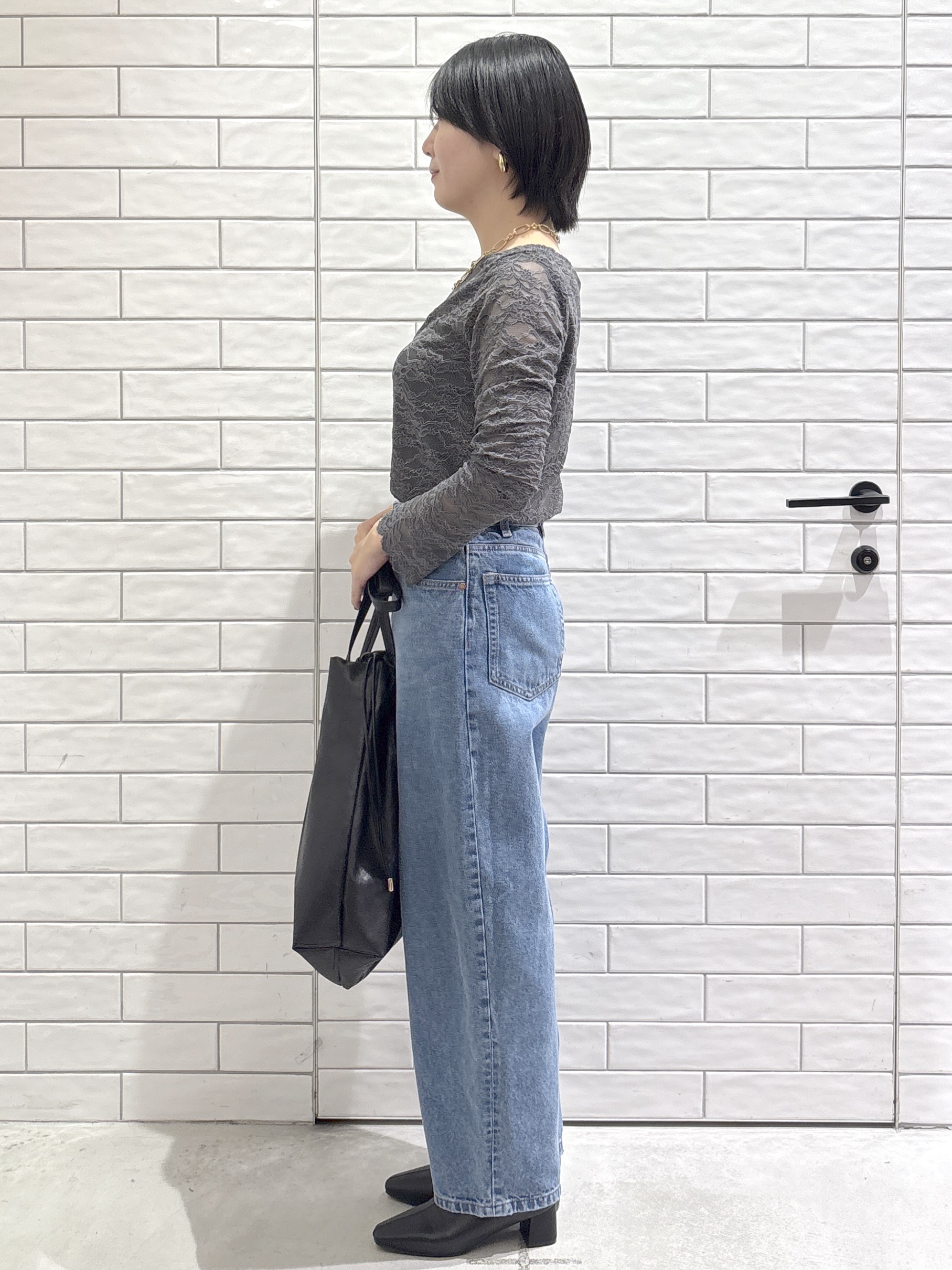 ayumiさんの「OPAQUE.CLIP｜レースベロア トップス【洗濯機OK】」を使ったコーディネート