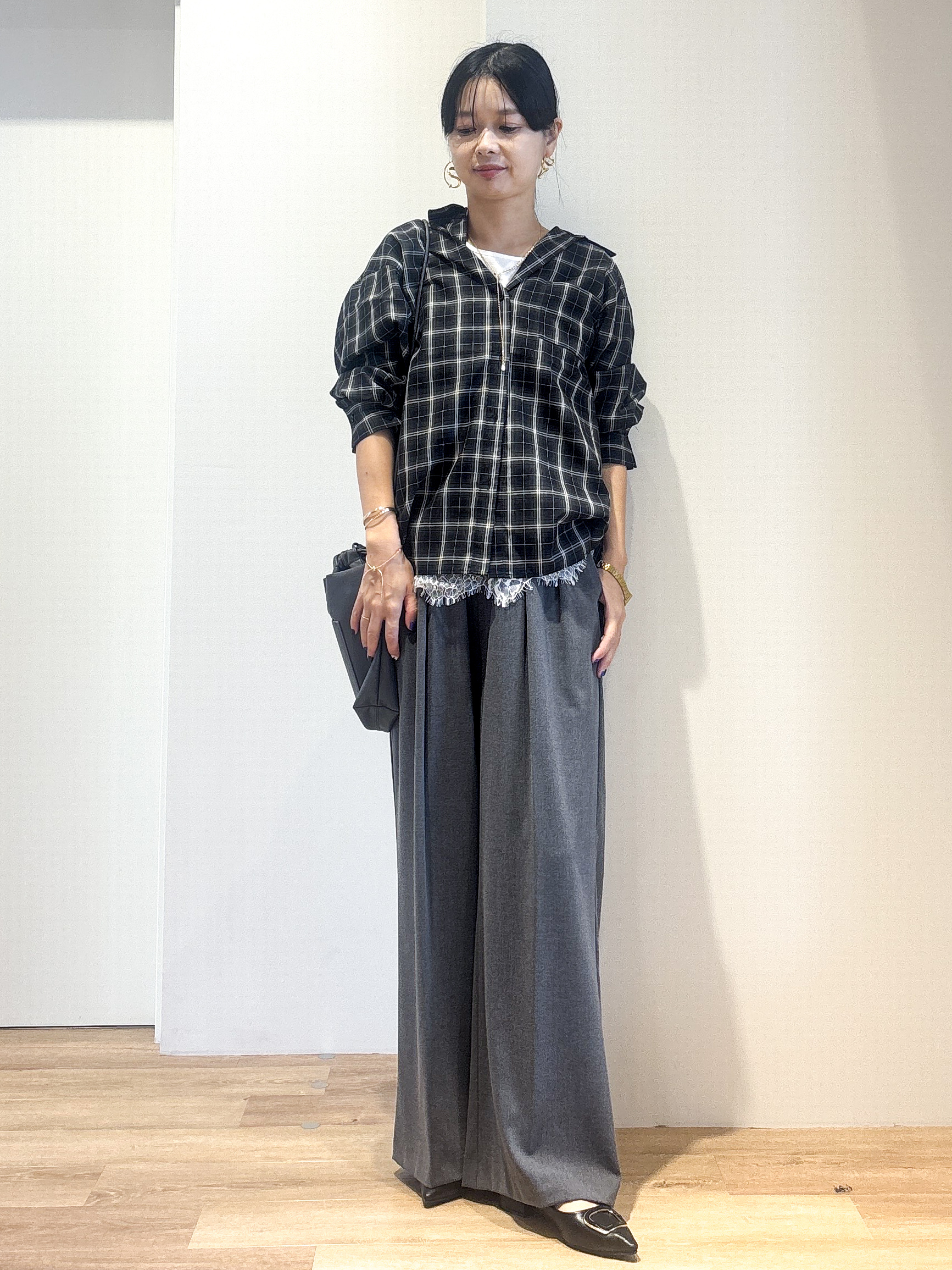 あいさんの「OPAQUE.CLIP｜チェック柄シャツ【洗濯機OK】」を使ったコーディネート