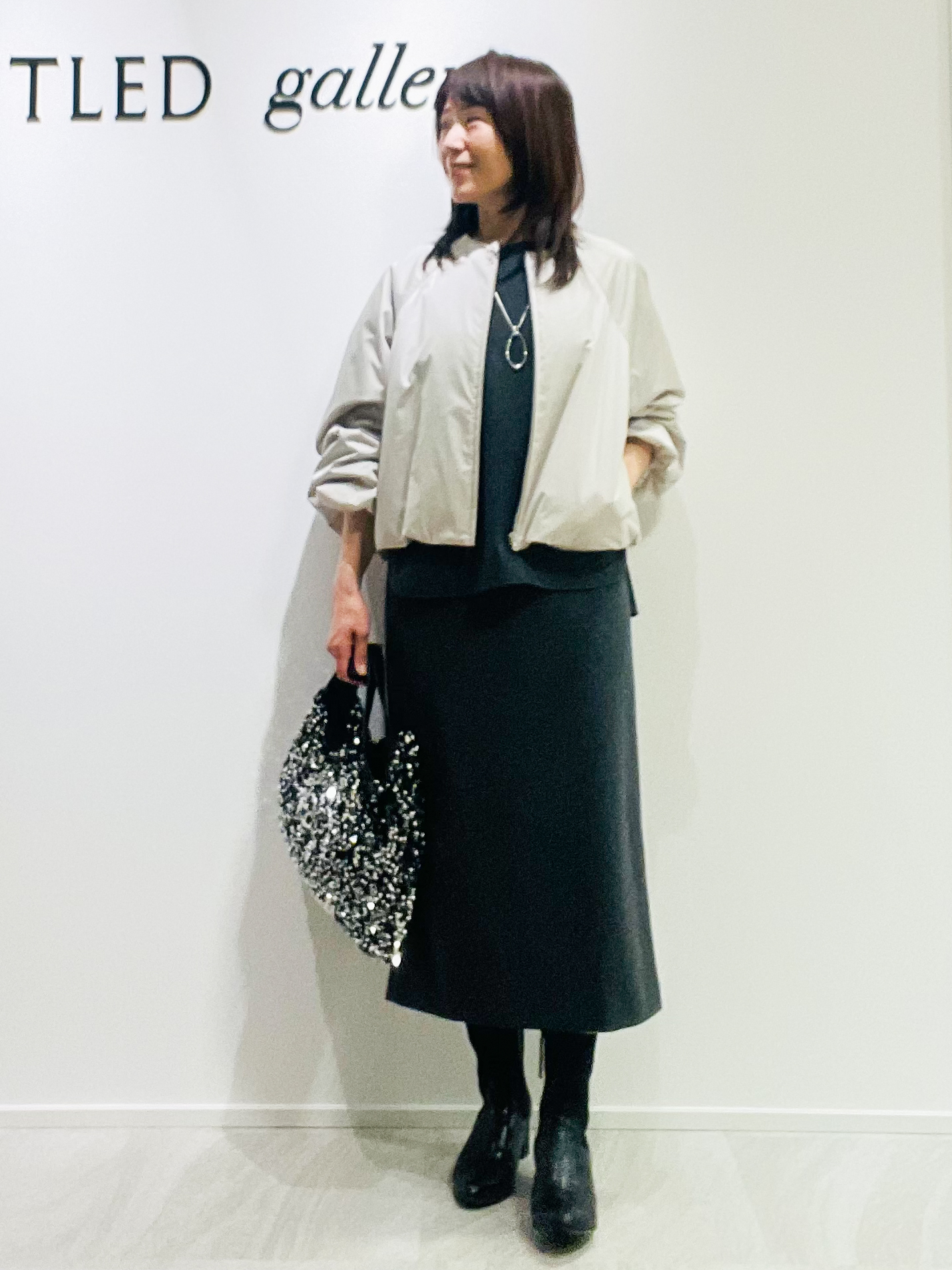 めいさんの「UNTITLED｜【軽アウター/中綿/秋冬コート】ショートブルゾン」を使ったコーディネート