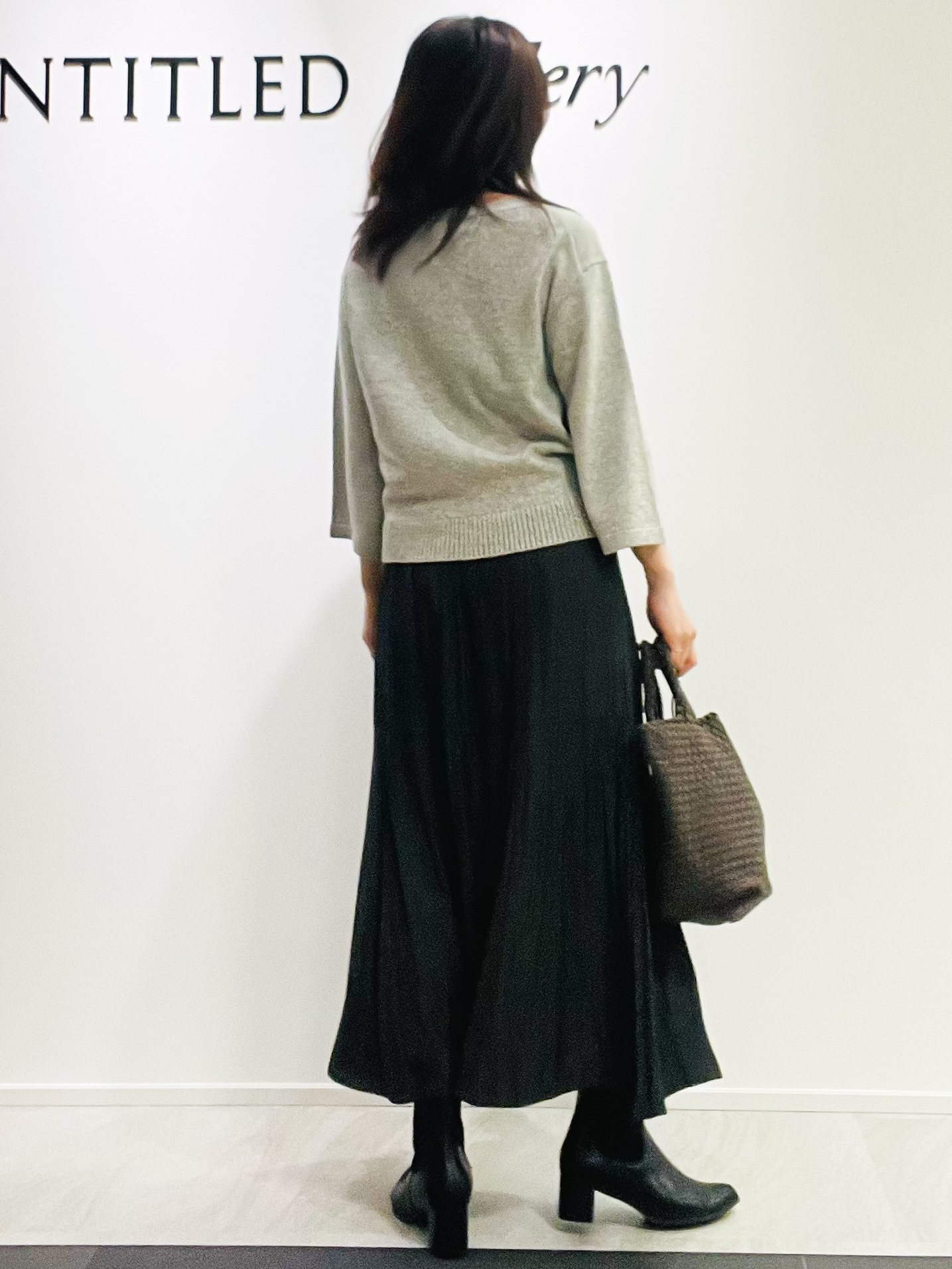めいさんの「UNTITLED｜【アンサンブル可/手洗い可】杢調プルオーバーニット」を使ったコーディネート