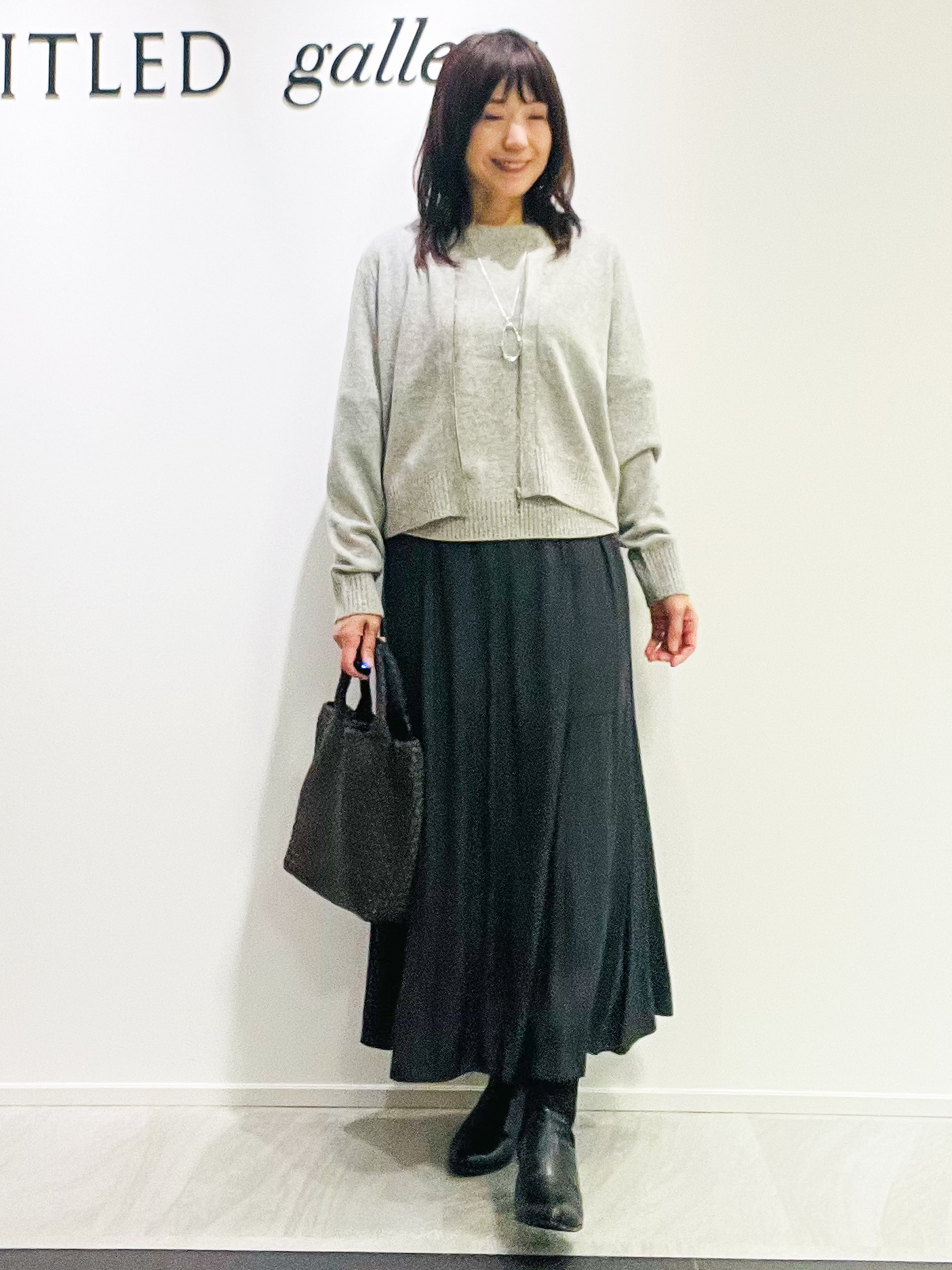 めいさんの「UNTITLED｜【アンサンブル可/秋羽織り】杢調ジップカーディガン」を使ったコーディネート