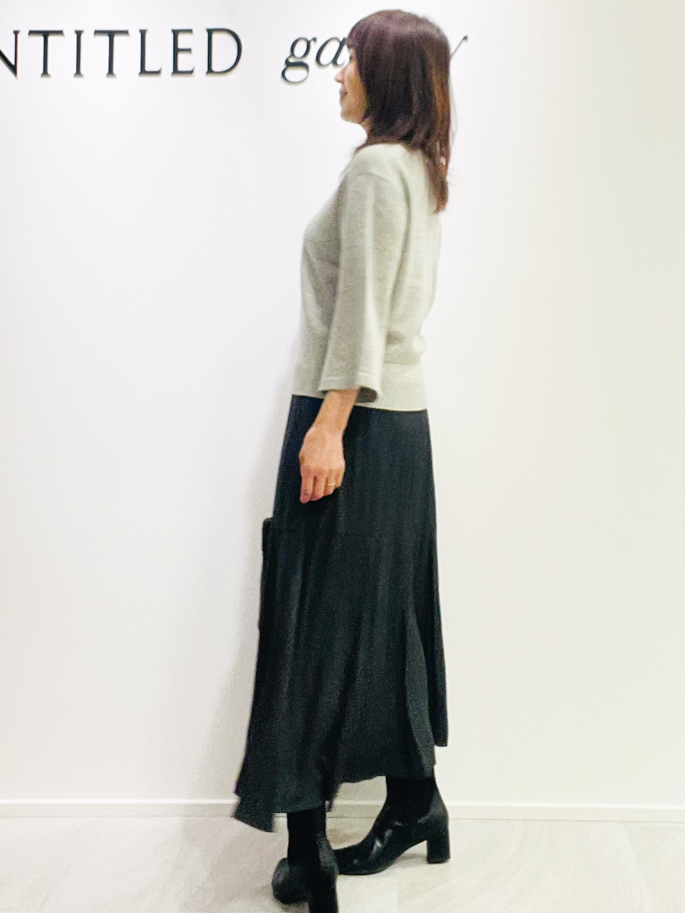めいさんの「UNTITLED｜【アンサンブル可/手洗い可】杢調プルオーバーニット」を使ったコーディネート