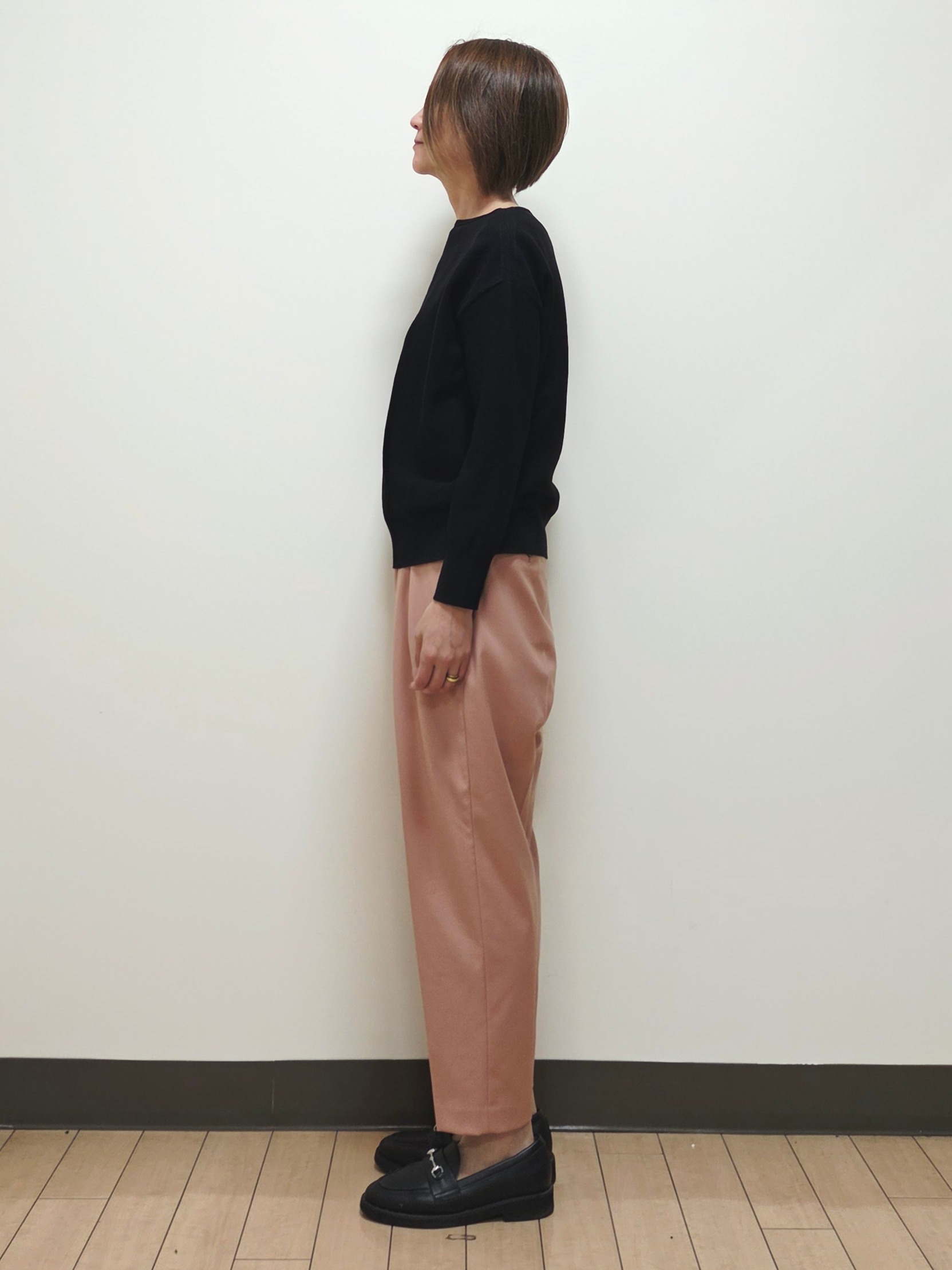 yuuさんの「Reflect｜異素材切り替え スタンドカラーコート」を使ったコーディネート