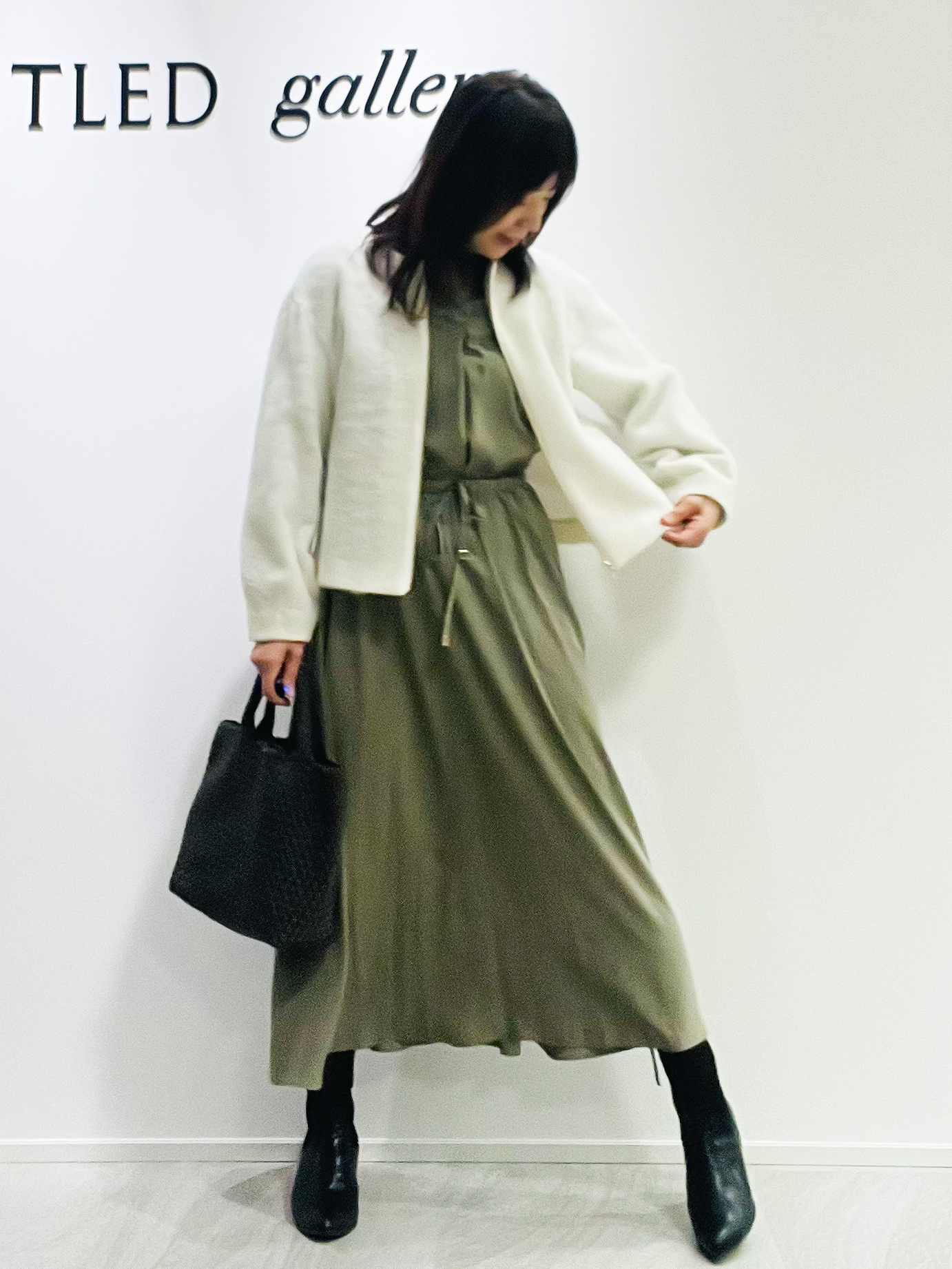 めいさんの「UNTITLED｜ドロストデザインワンピース」を使ったコーディネート