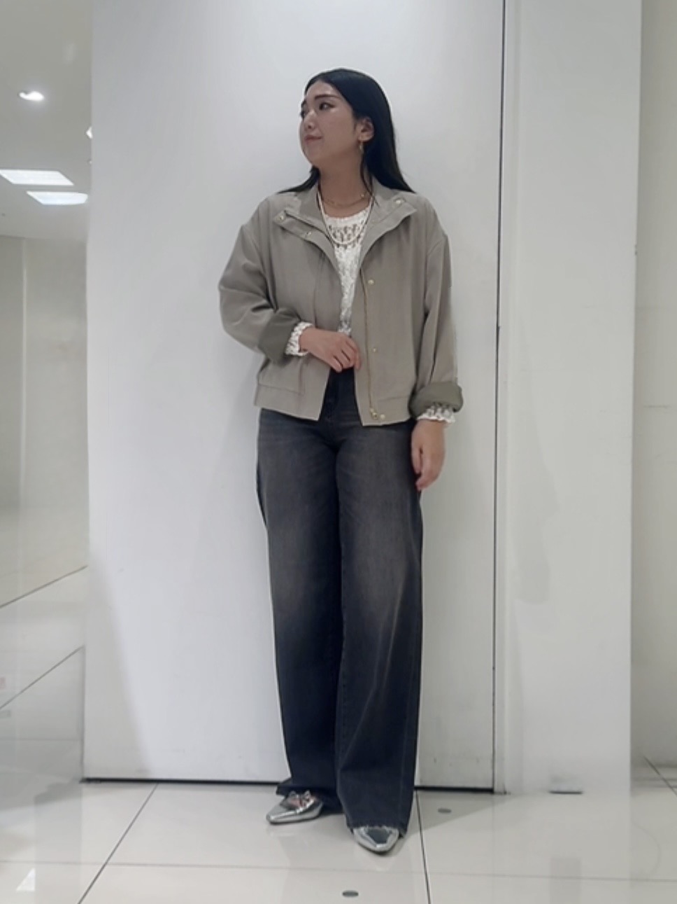 なかじさんの「UNTITLED｜【セットアップ可/秋ジャケット】スエードライクブルゾン」を使ったコーディネート