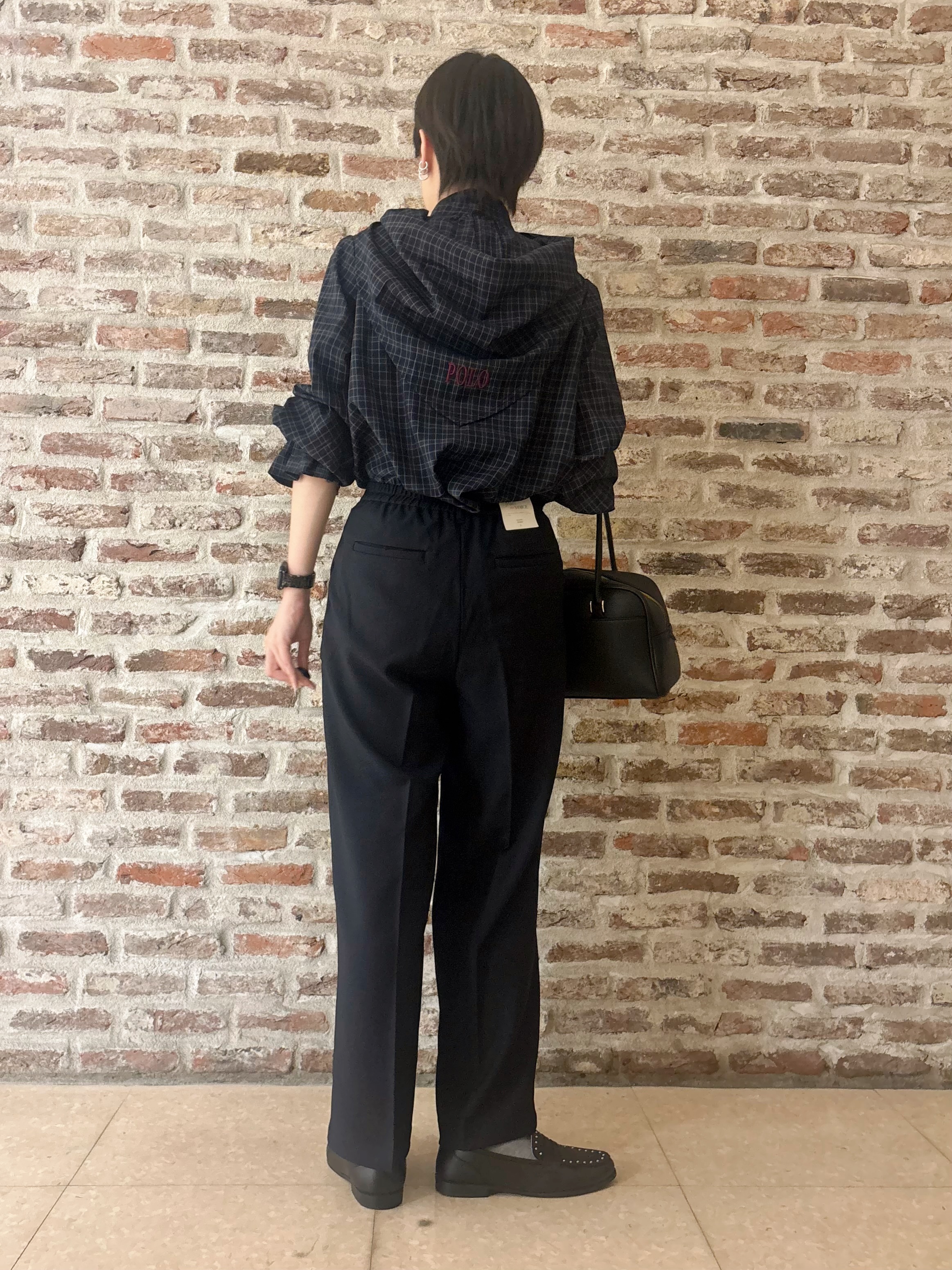 しばさんの「THE SHOP TK｜POLO BCS/チェックスカーフ付きブラウス」を使ったコーディネート