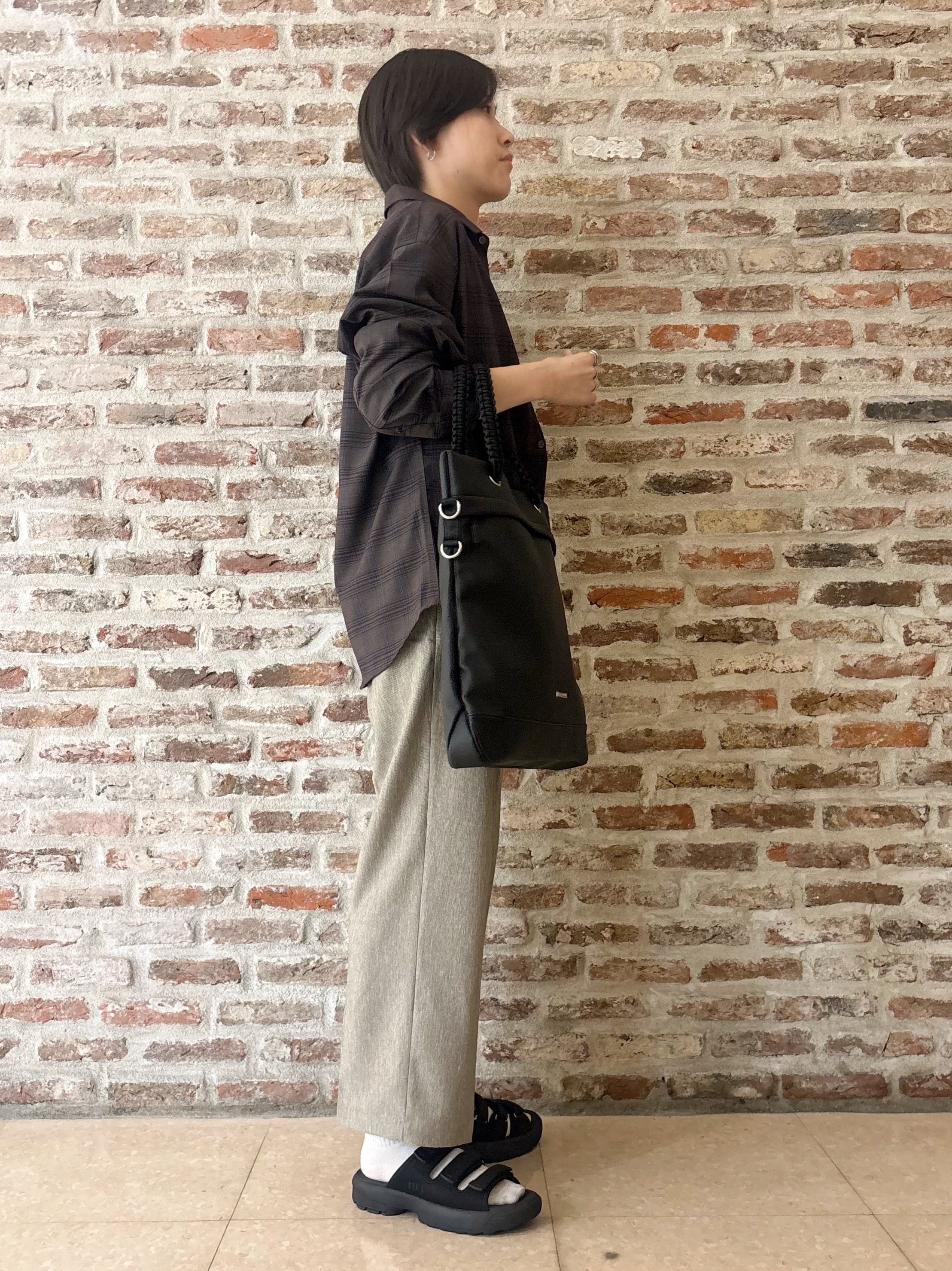 しばさんの「THE SHOP TK｜POLO BCS/アソート長袖シャツ」を使ったコーディネート