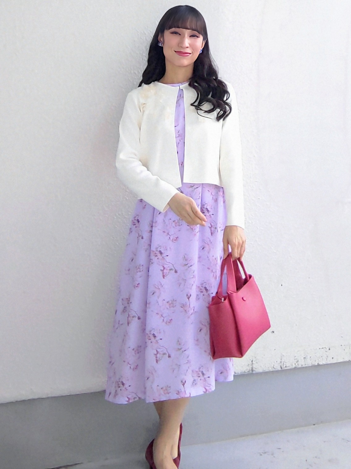 keinaさんの「SunaUna｜【手洗い可】花モチーフ付カーディガン」を使ったコーディネート