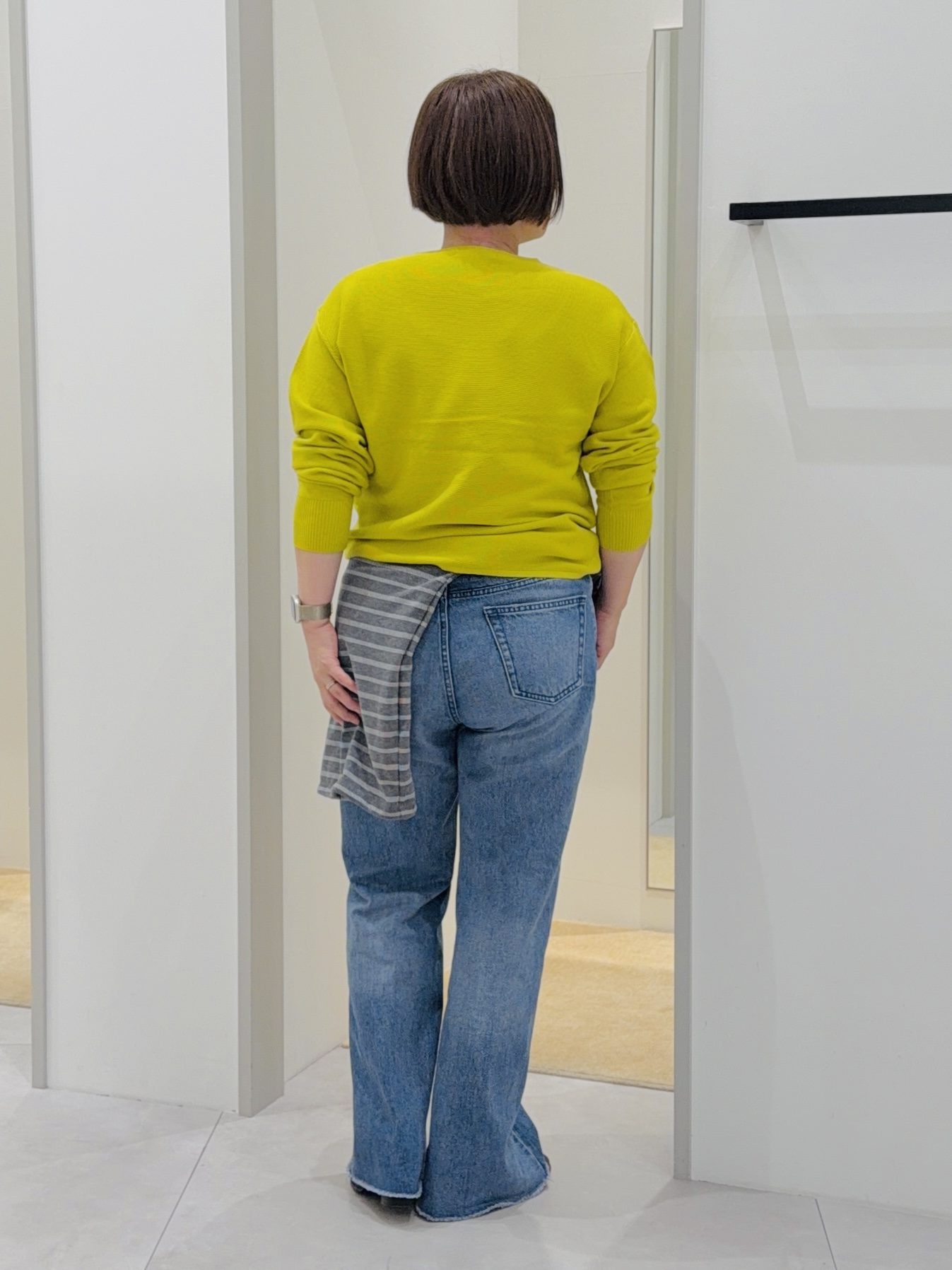 タナさんの「THE SHOP TK｜【毛玉防止/蓄熱/洗える】美映えガーターニット」を使ったコーディネート