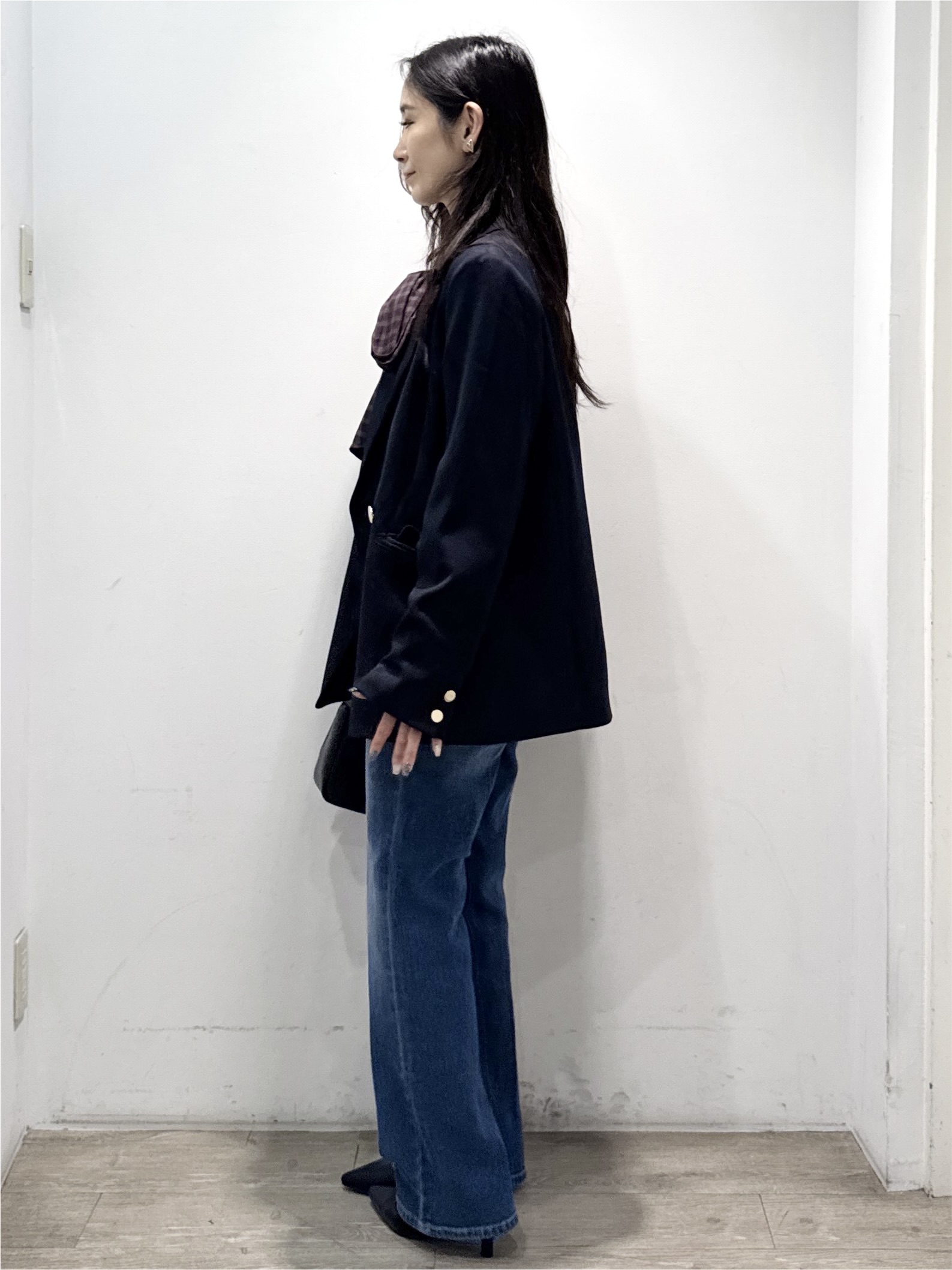 yuicciさんの「OPAQUE.CLIP｜ダブルブレストジャケット【洗える】」を使ったコーディネート