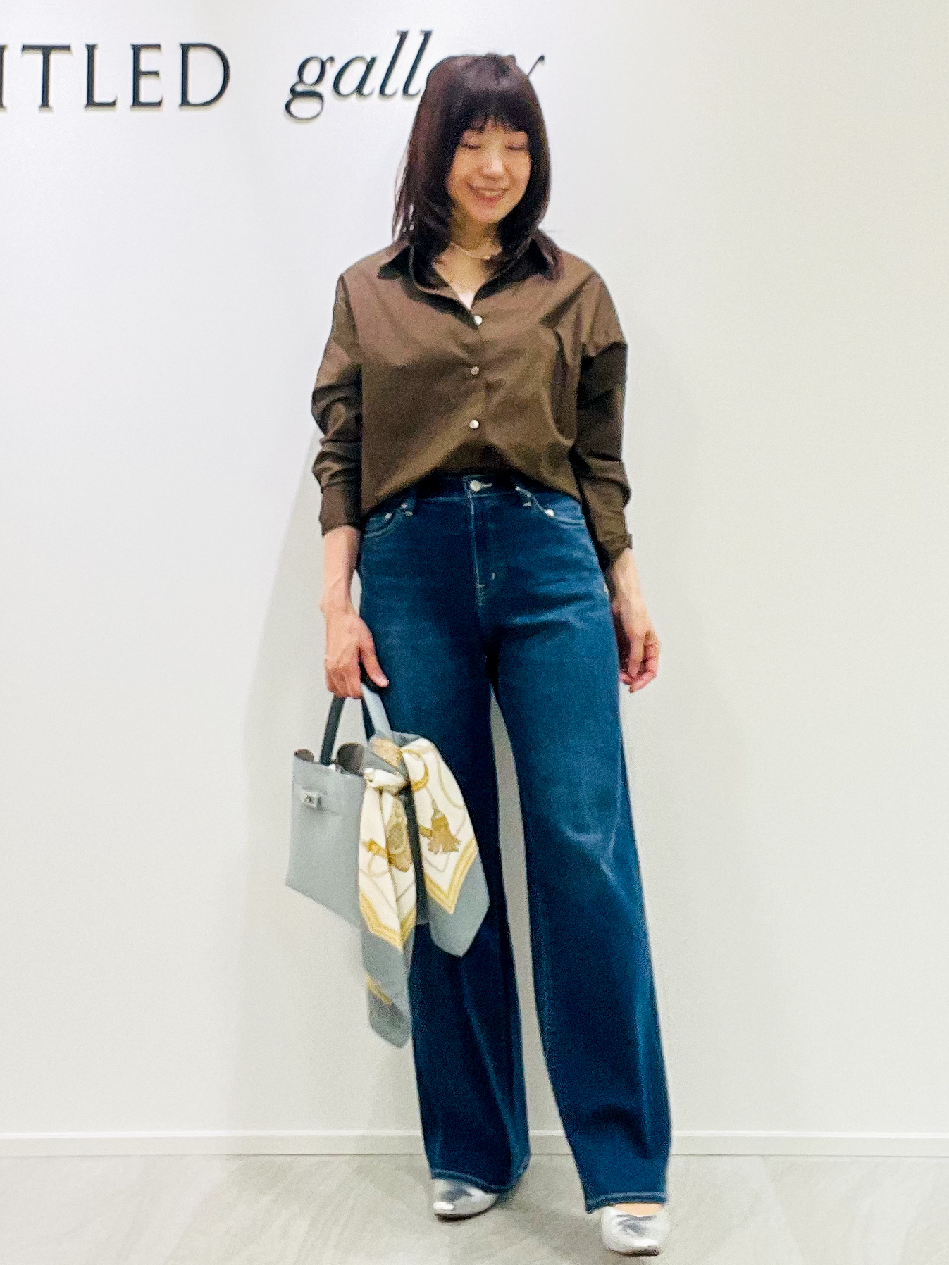 めいさんの「UNTITLED｜コットンドルマンシャツ」を使ったコーディネート