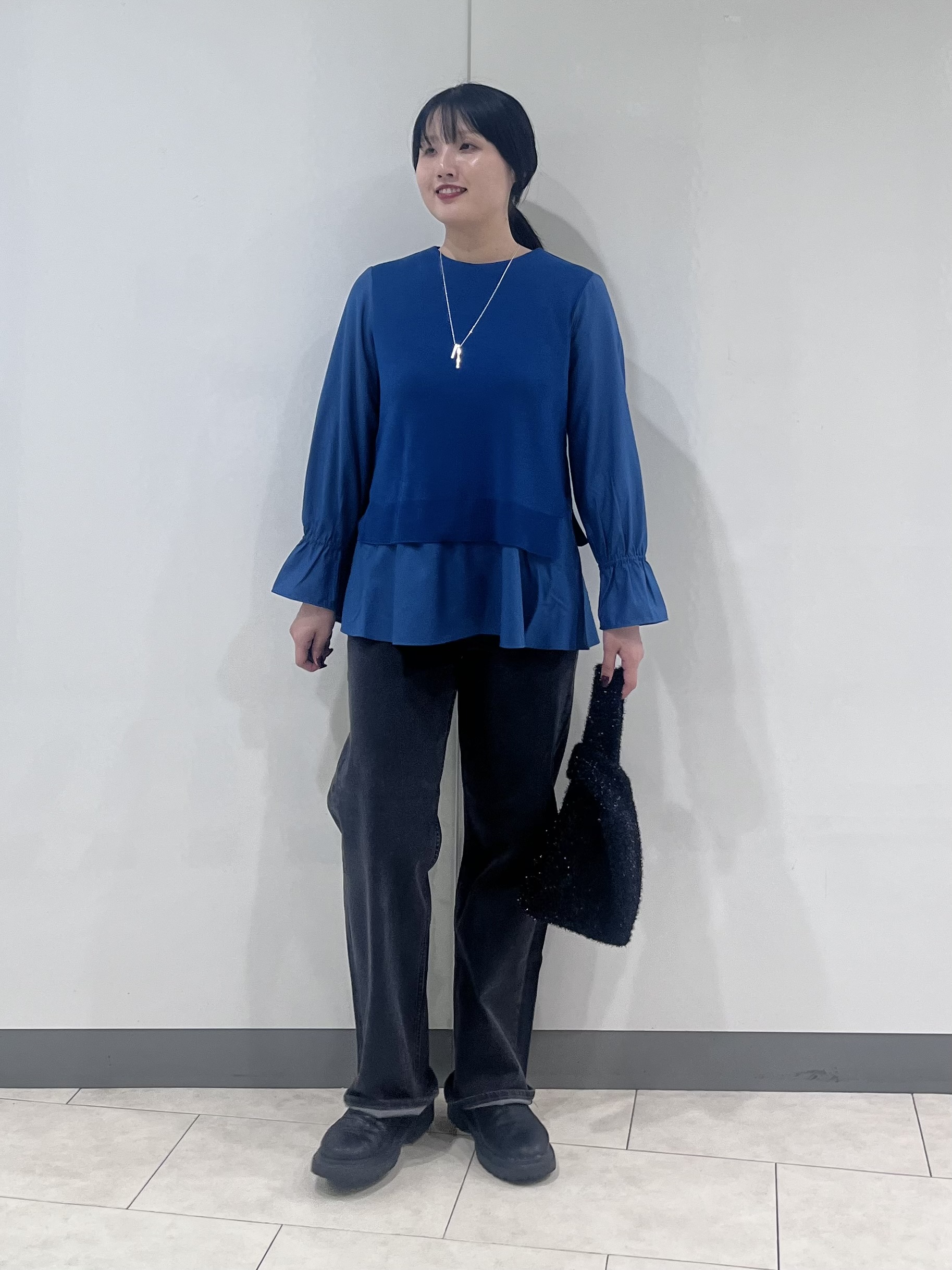 hasuさんの「INDIVI｜【洗える／1枚でコーデ完成】重ね着風ニットトップス」を使ったコーディネート