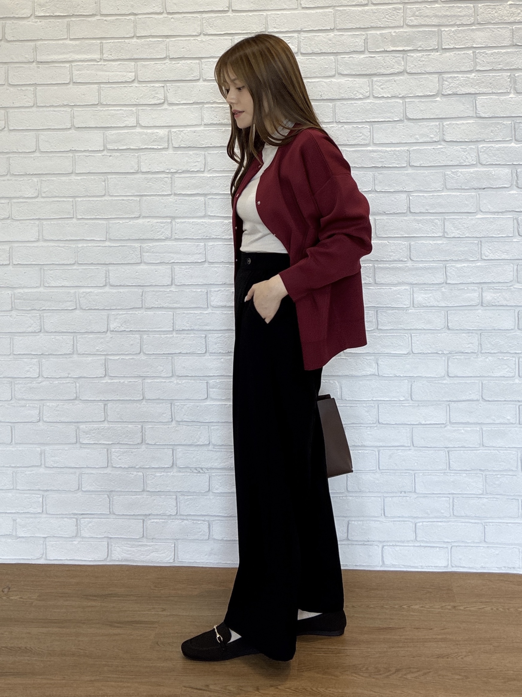 sayaさんの「SHOO･LA･RUE｜【セットアップ可/洗濯機可】軽やかに羽織れる スポンディッシュ ニットカーディガン」を使ったコーディネート