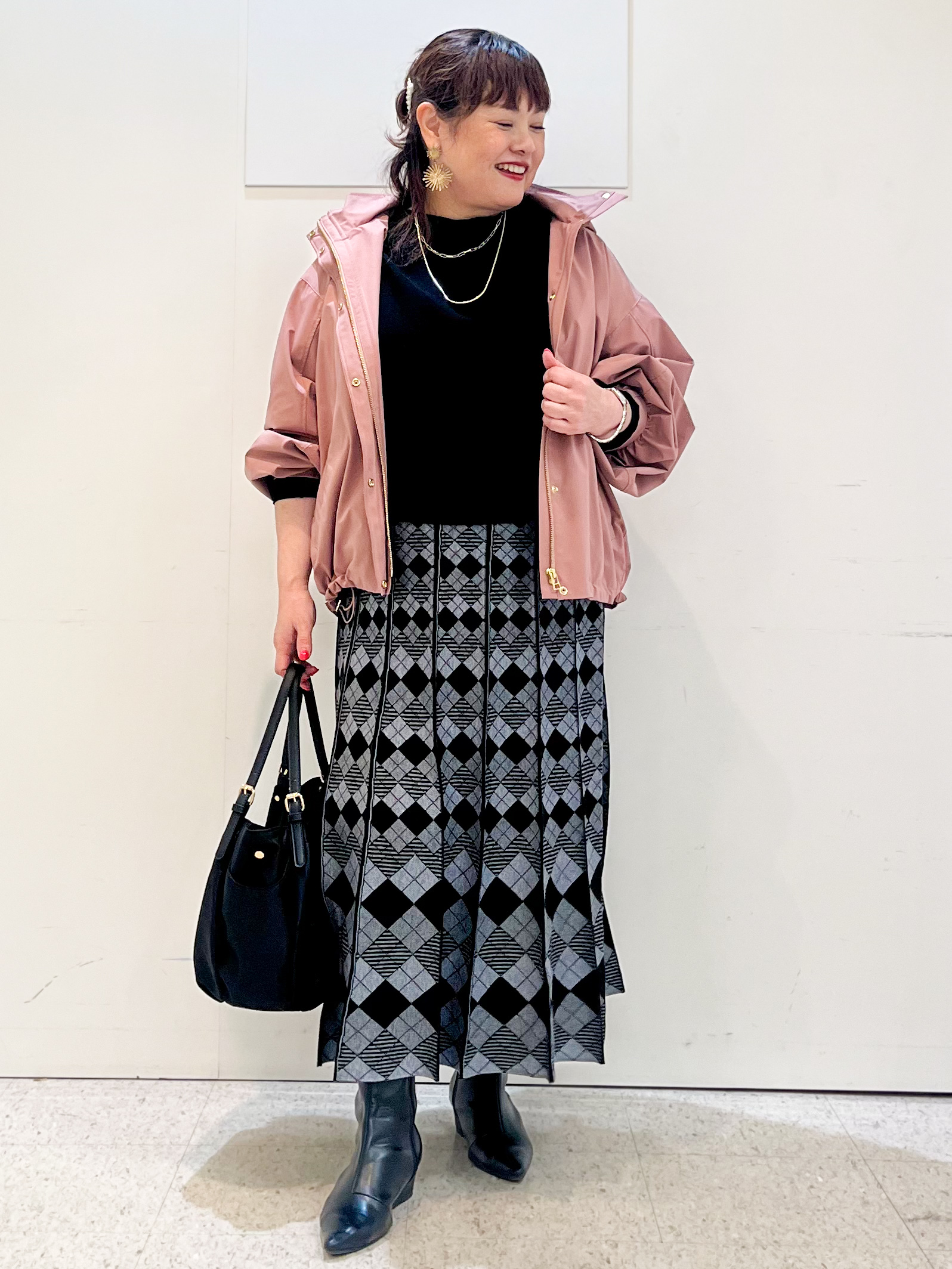 kimmyさんの「Reflect｜ボートネックニットトップス」を使ったコーディネート