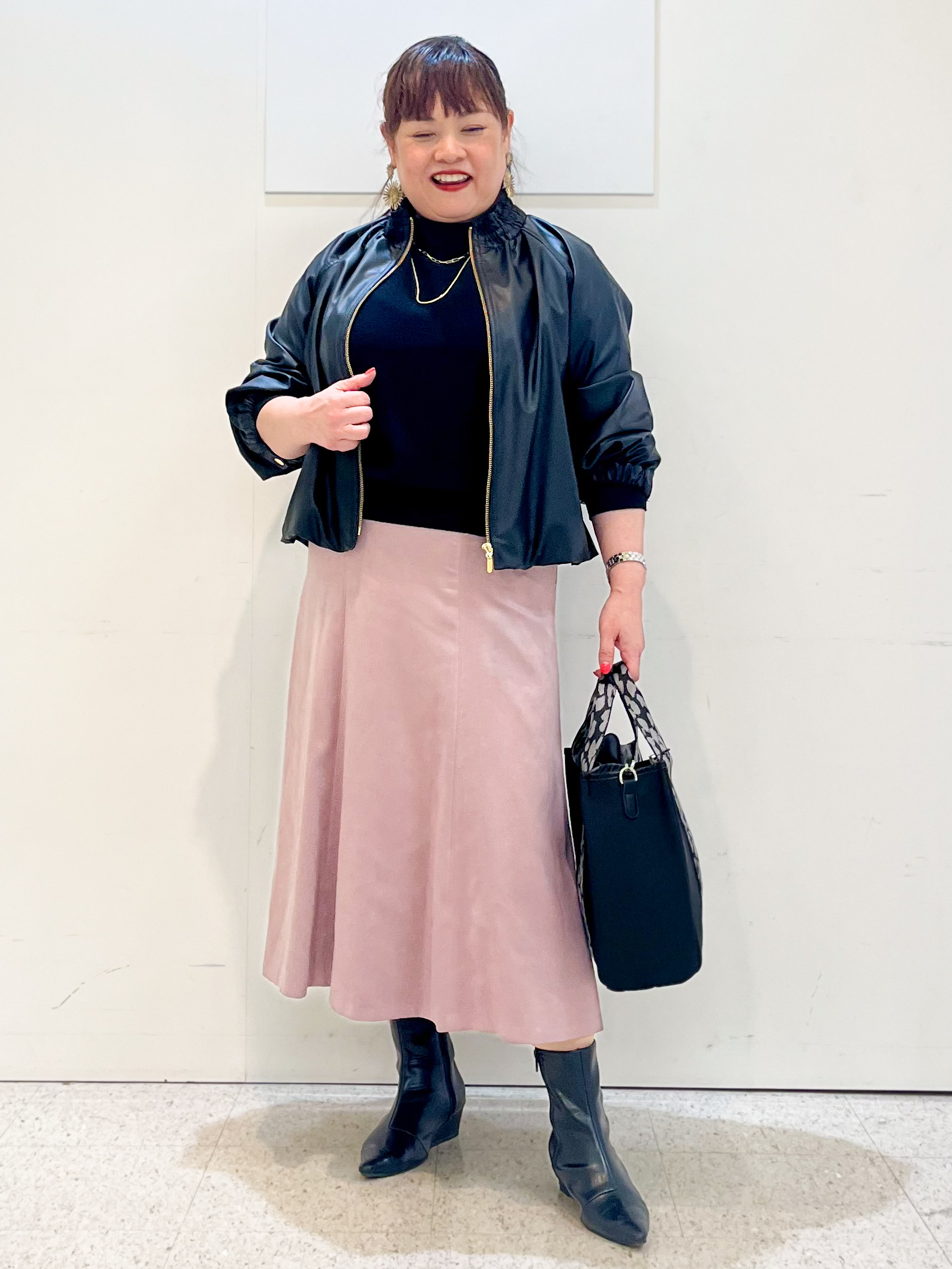 kimmyさんの「Reflect｜ボートネックニットトップス」を使ったコーディネート