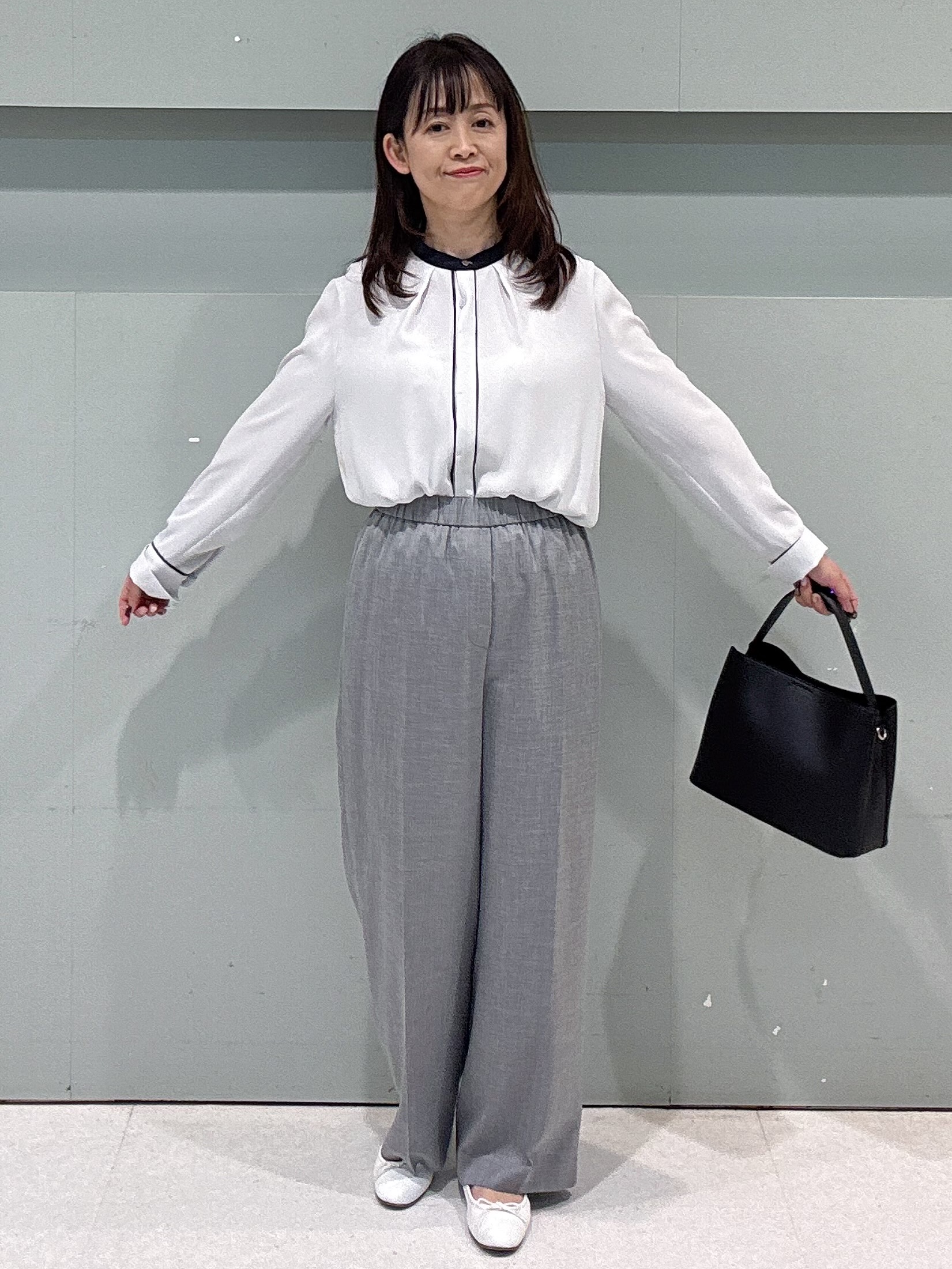 makiさんの「UNTITLED｜【セットアップ可/秋羽織り/お仕事スーツ】ウールブレンドダブルジャケット」を使ったコーディネート