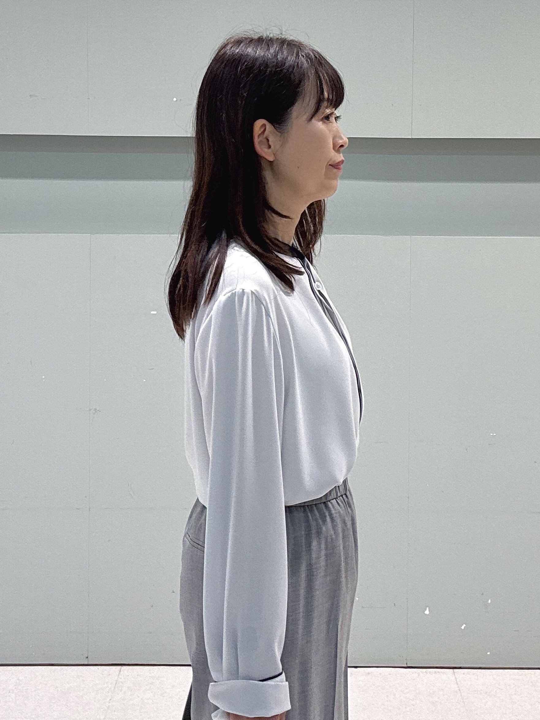 makiさんの「UNTITLED｜【セットアップ可/秋羽織り/お仕事スーツ】ウールブレンドダブルジャケット」を使ったコーディネート
