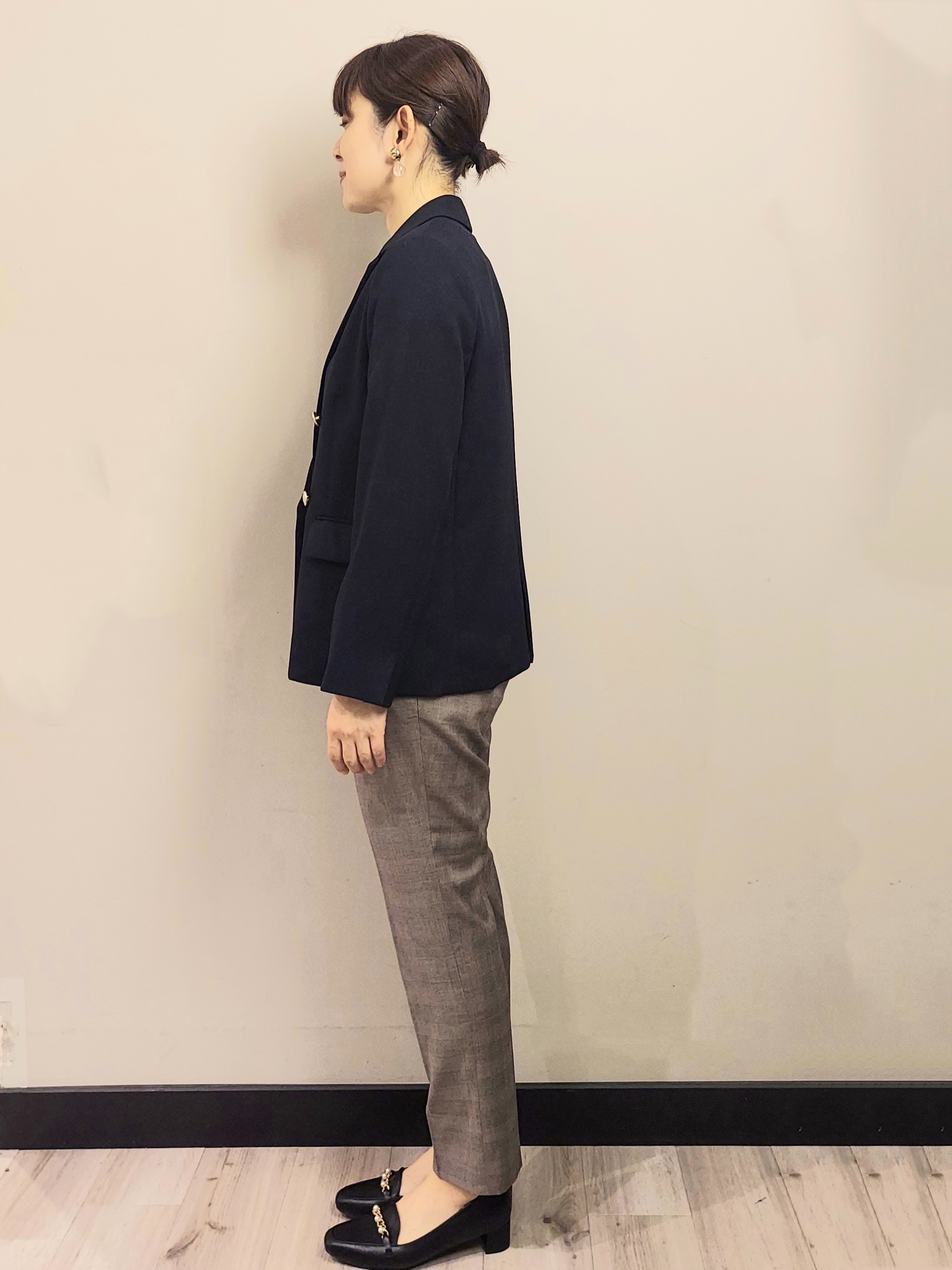 MAKIさんの「index｜【セットアップ可】ストレッチツイルダブルブレストテーラードジャケット《洗濯機OK／防シワ》」を使ったコーディネート
