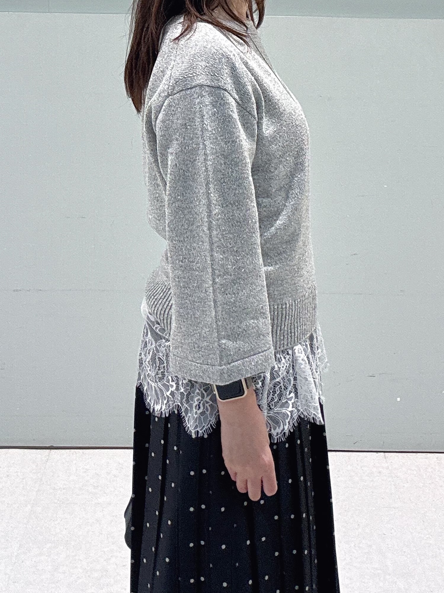 makiさんの「UNTITLED｜【アンサンブル可/手洗い可】杢調プルオーバーニット」を使ったコーディネート