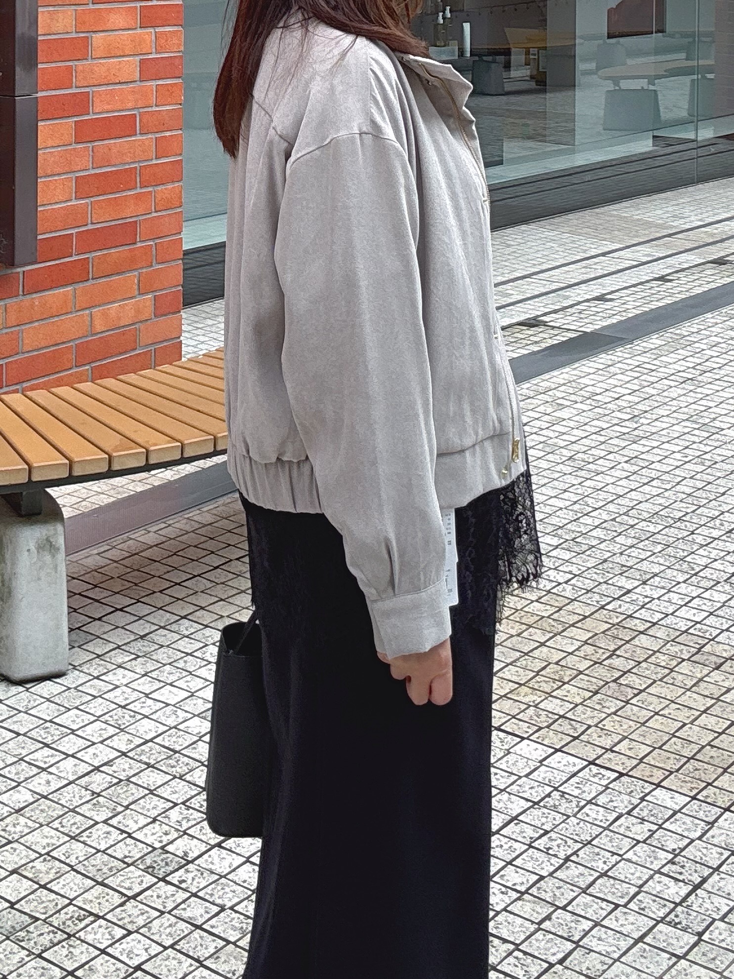 makiさんの「UNTITLED｜【セットアップ可/秋ジャケット】スエードライクブルゾン」を使ったコーディネート