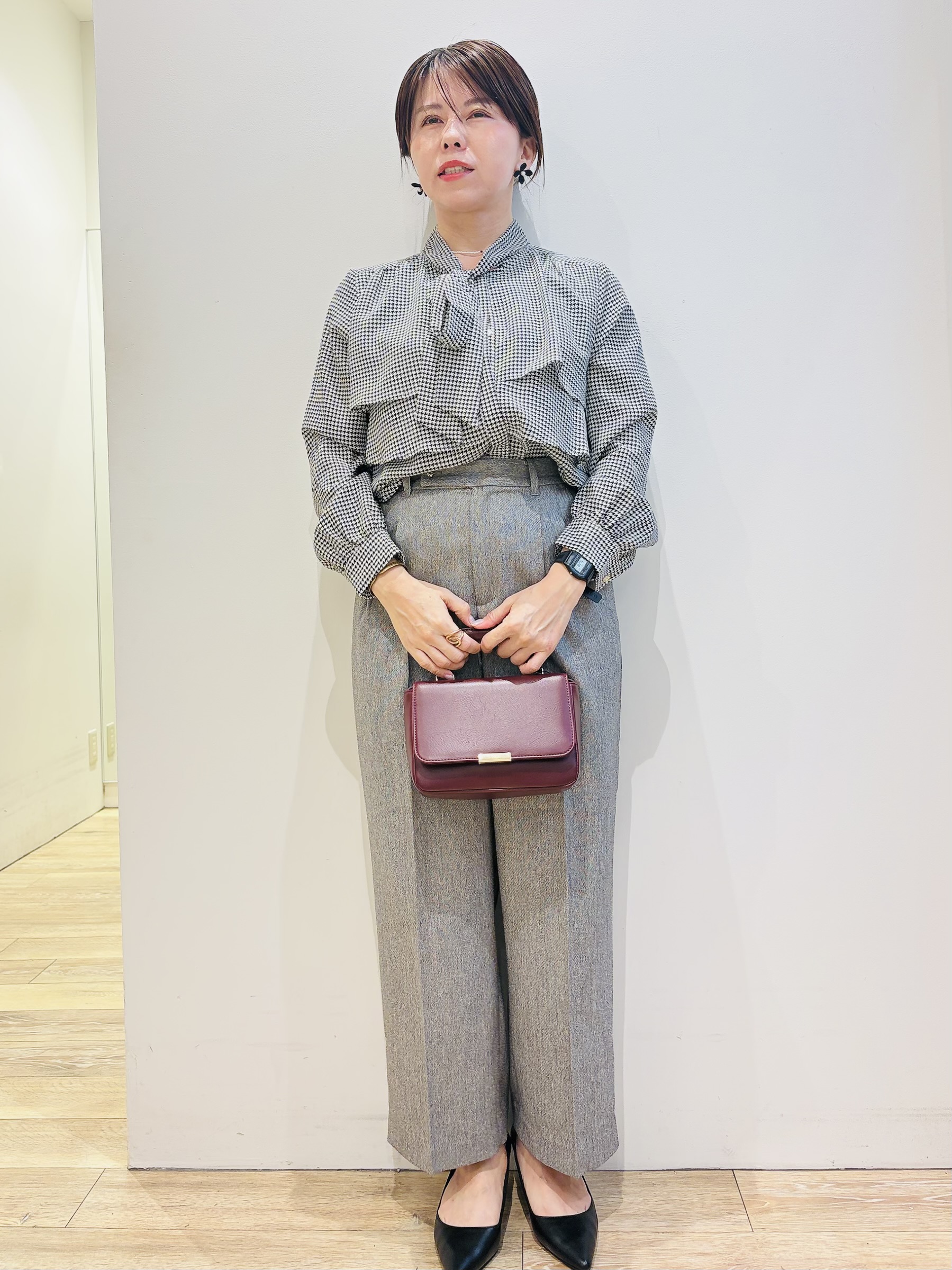 YUKOさんの「index｜【セットアップ可】ノーカラーミドルコーディガン《洗濯機OK》」を使ったコーディネート