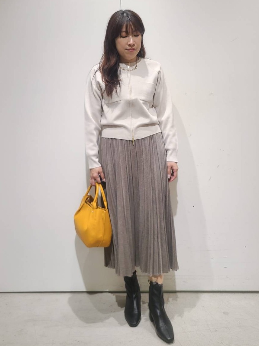 hmさんの「OPAQUE.CLIP｜【UV／遮熱性】ZIPニットカーディガン《洗濯機OK》」を使ったコーディネート