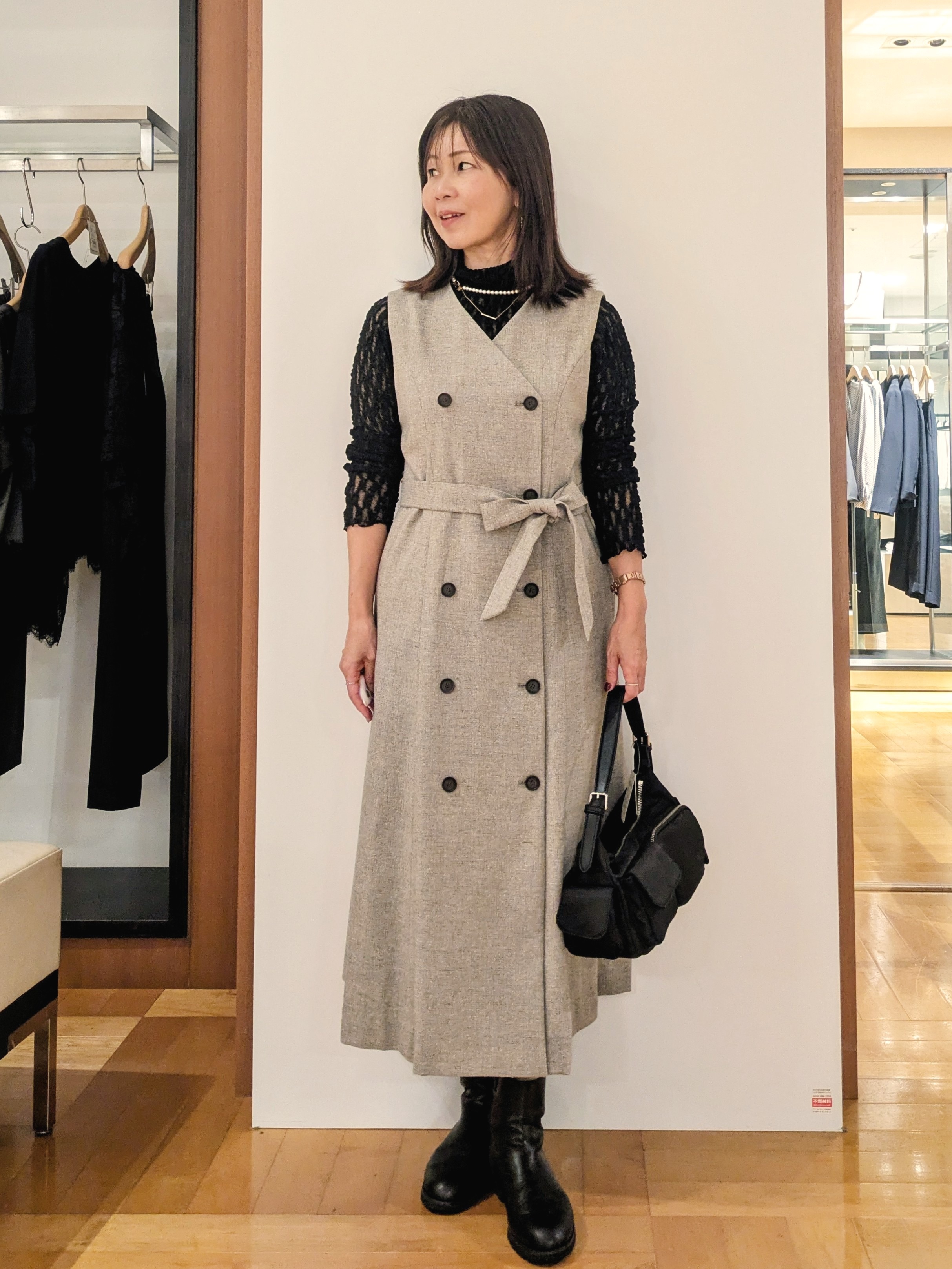 laverさんの「UNTITLED｜【軽アウター/秋羽織り】シャギージップカーデ」を使ったコーディネート
