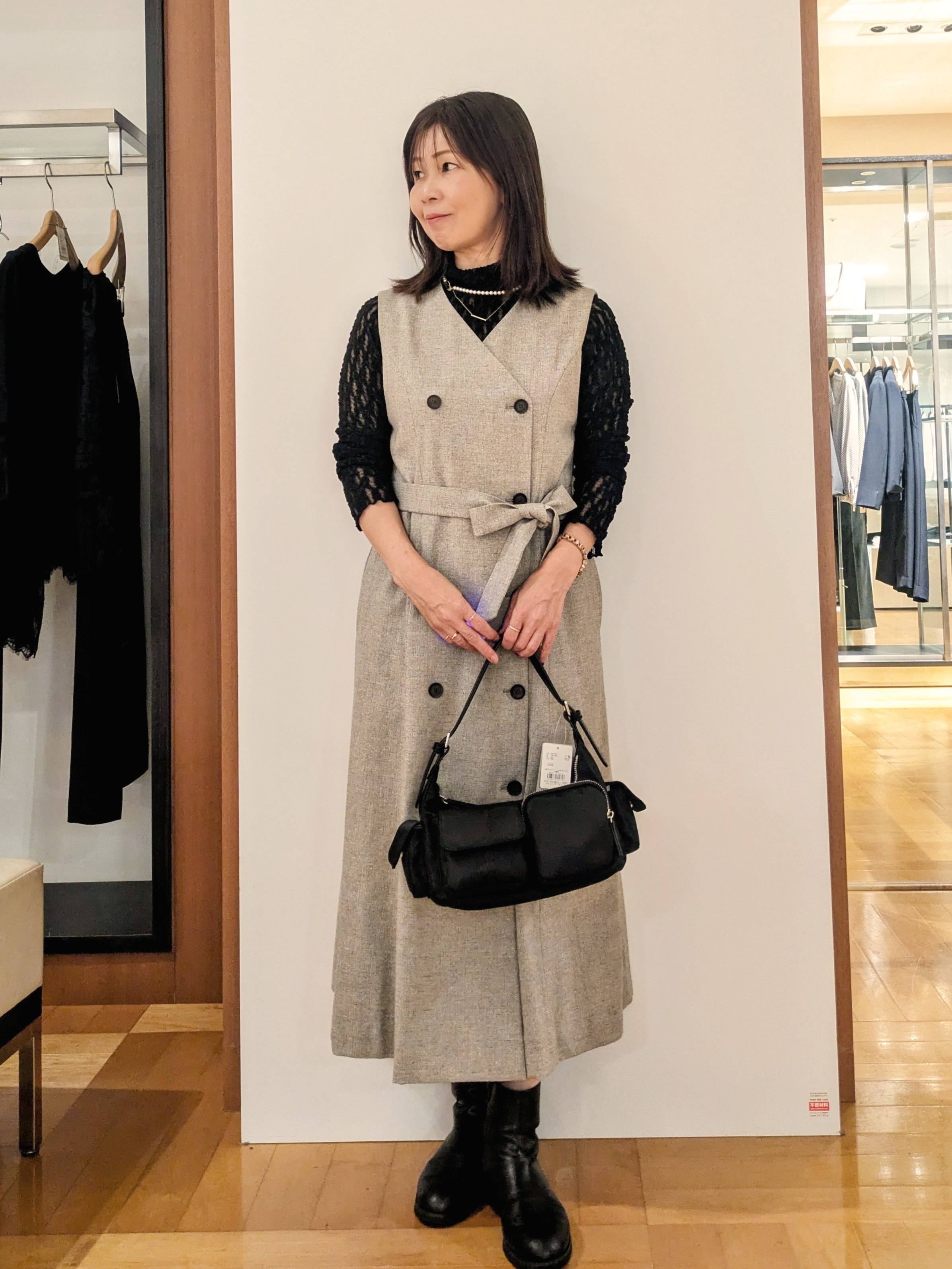 laverさんの「UNTITLED｜【重ね着レイヤード】レースハイネックトップス」を使ったコーディネート