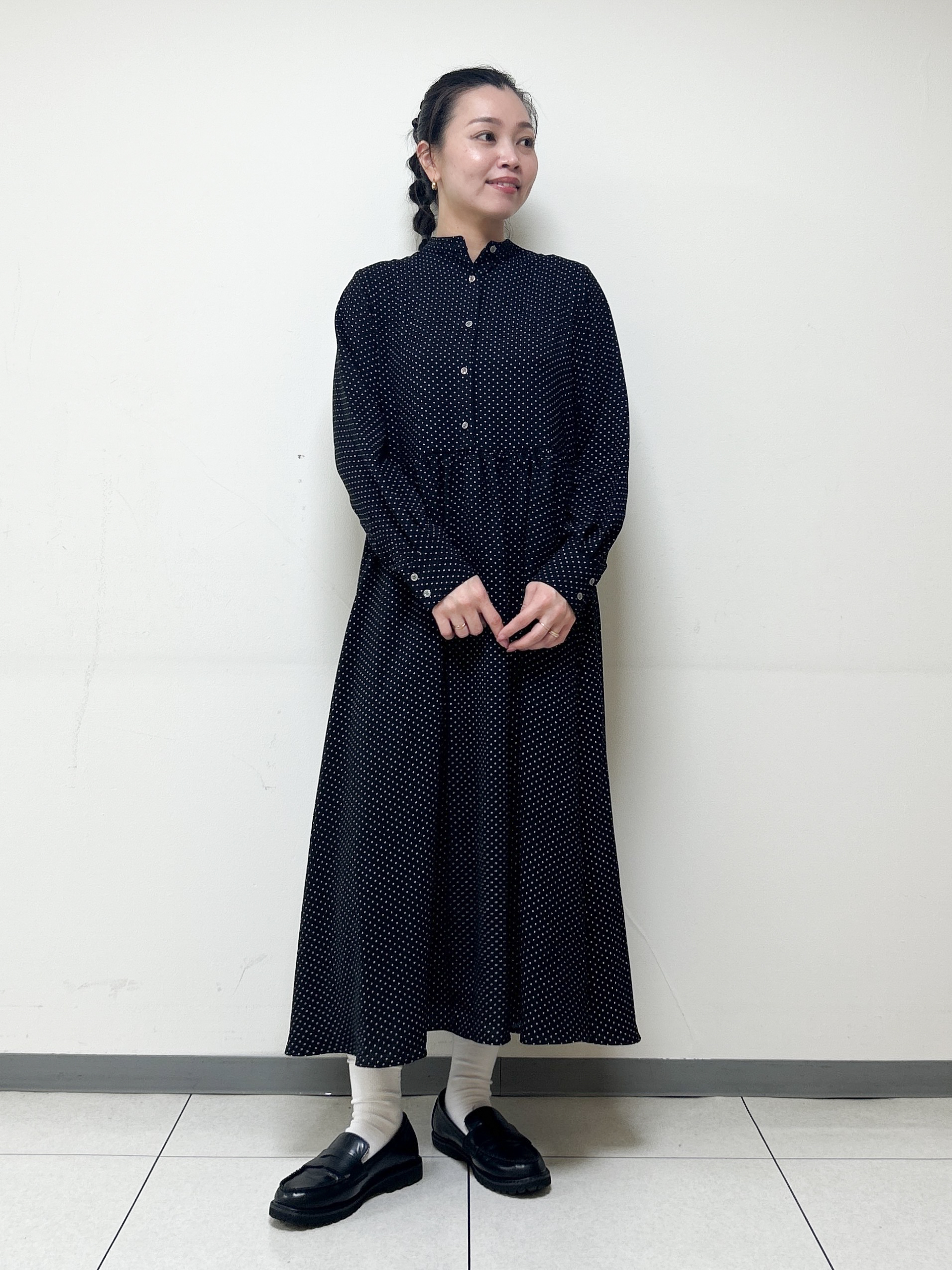 Kaiさんの「Dessin｜【手洗い可】ドットプリントワンピース」を使ったコーディネート