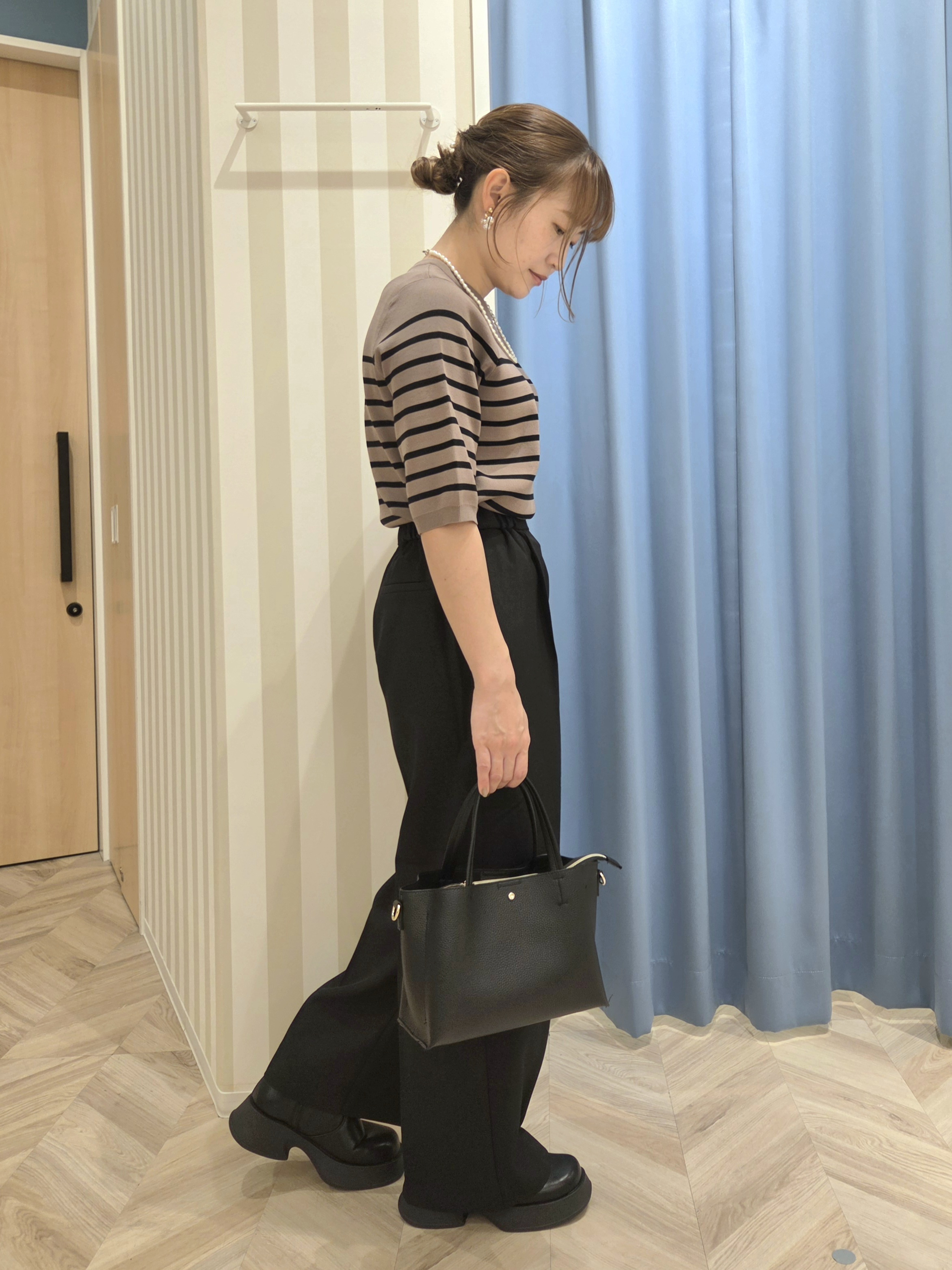 Ikumiさんの「SHOO･LA･RUE｜【通気性〇/セットアップ可/S-LL/洗濯機可】紫外線対策にも メッシュテーラードジャケット」を使ったコーディネート