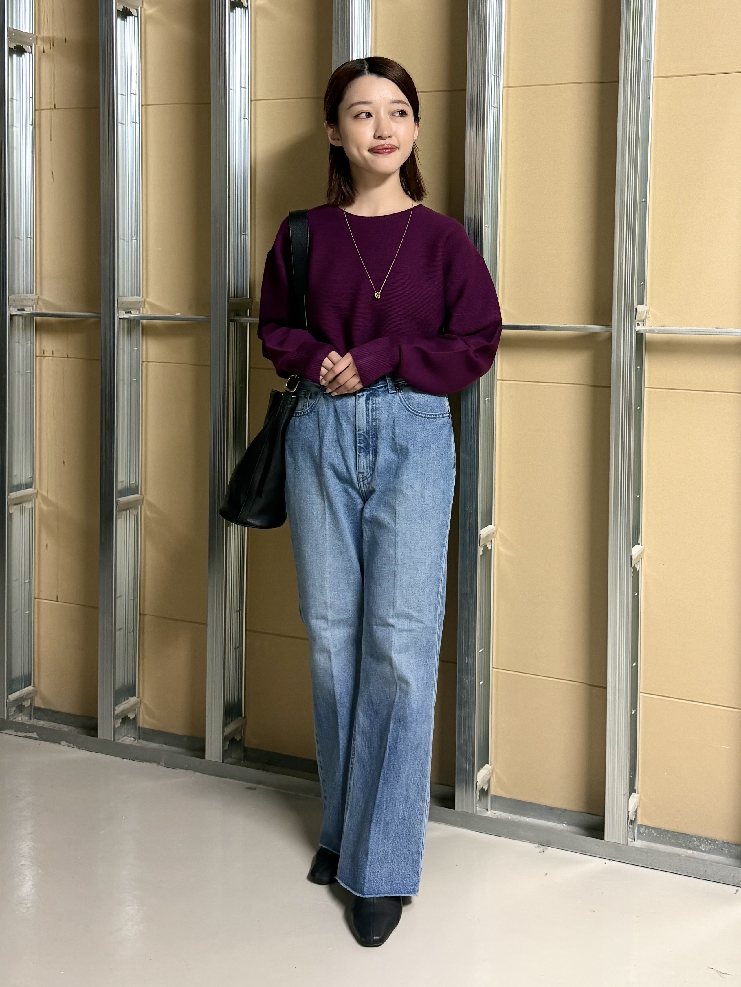 sahoさんの「THE SHOP TK｜【毛玉防止/蓄熱/洗える】美映えガーターニット」を使ったコーディネート