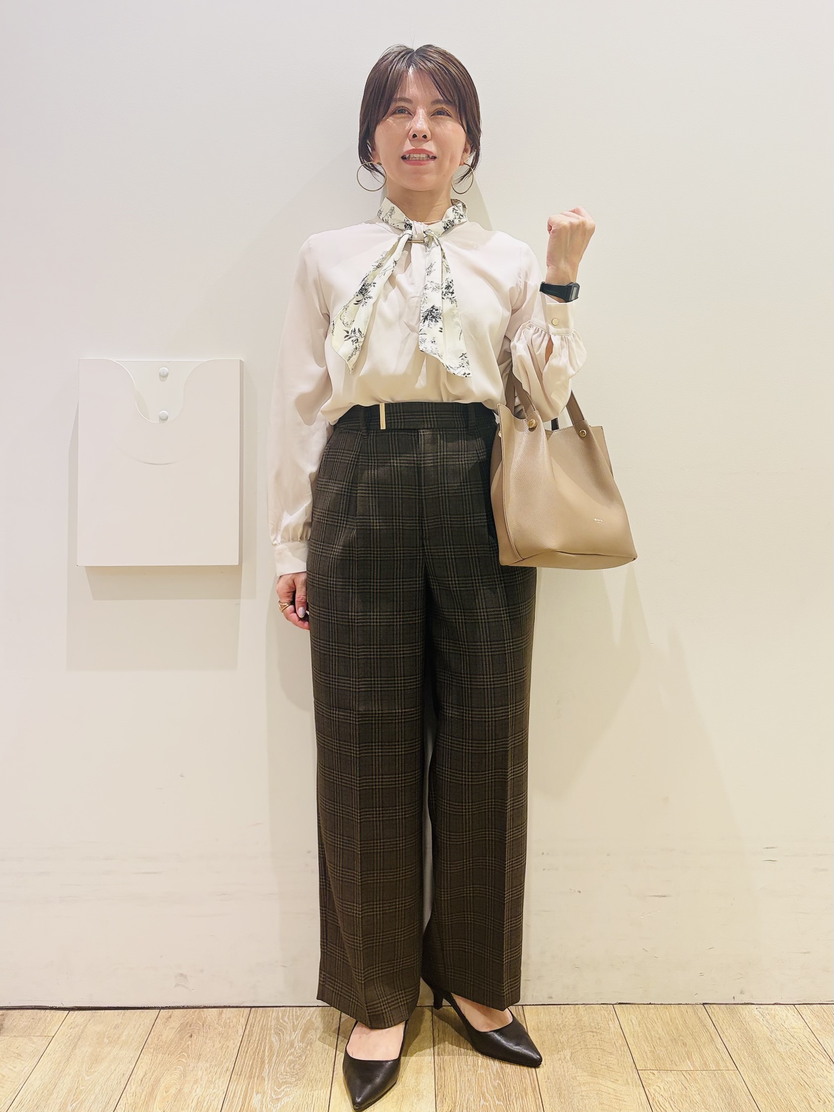 YUKOさんの「index｜【セットアップ可】ストレッチツイルテーラードジャケット《防シワ／洗濯機OK》」を使ったコーディネート